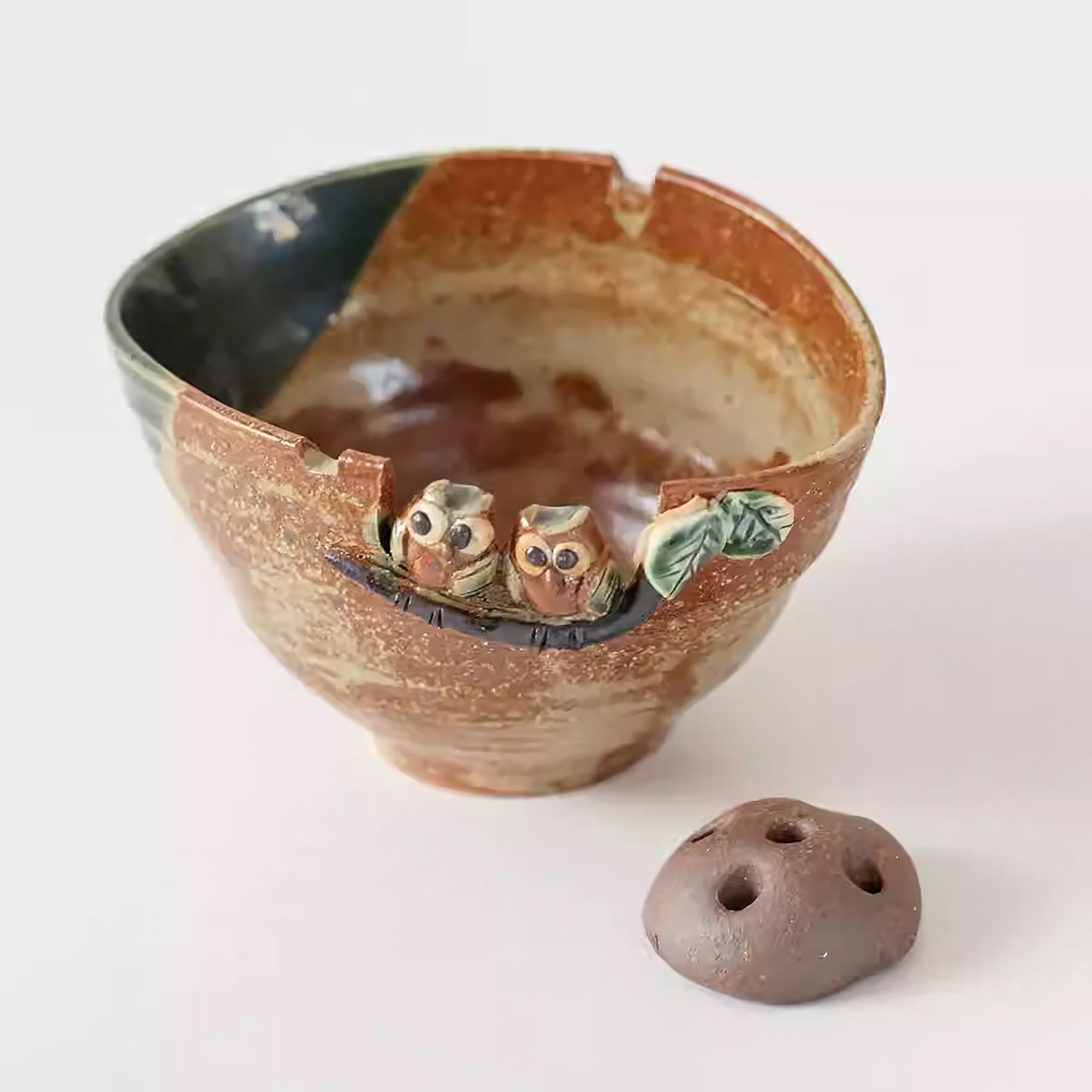 Porte Encens en céramique Seto-yaki