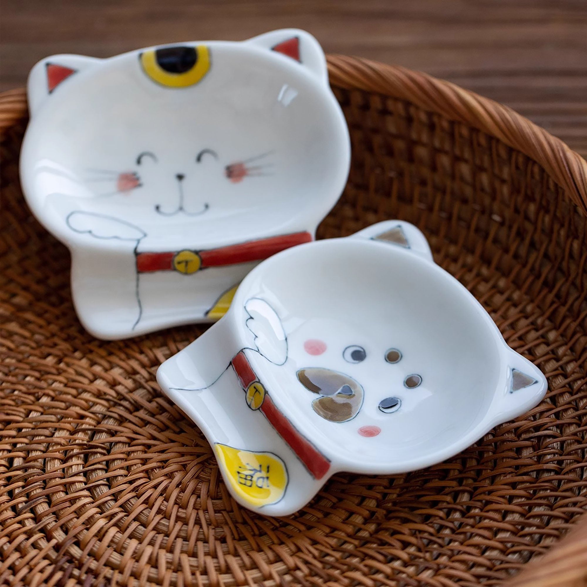 Petit Assiette à sauce Arita-yaki avec repose-baguettes