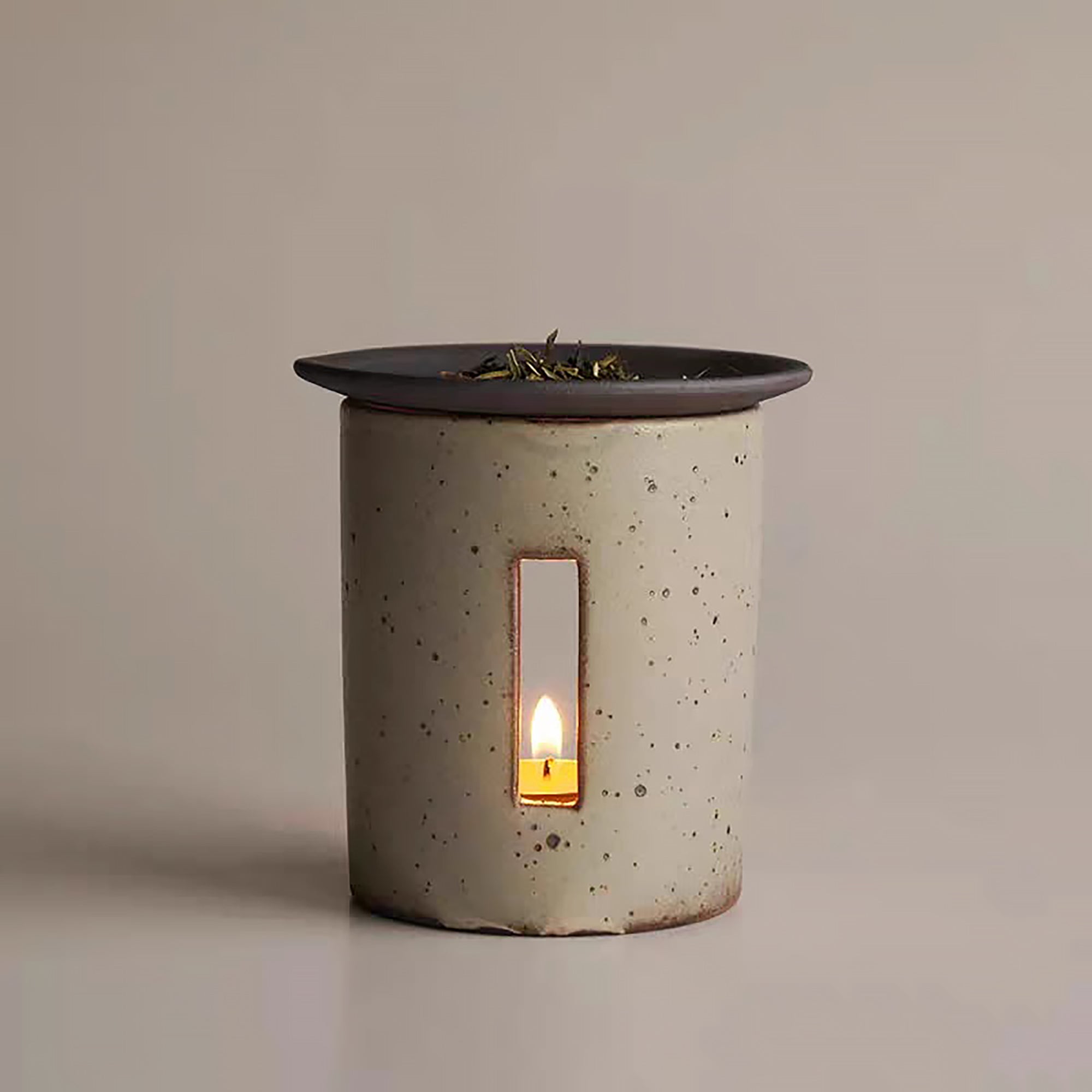 Réchaud à thé et aromathérapie en céramique SALIU