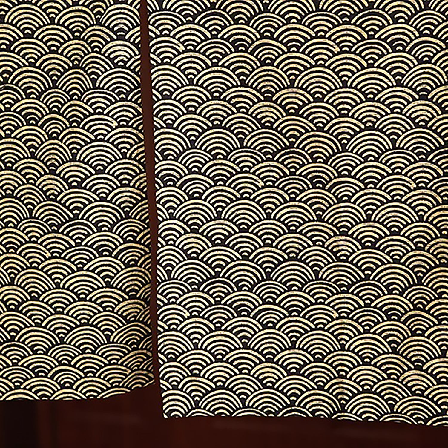 Noren japonais en coton avec design semi-transparent à deux pans