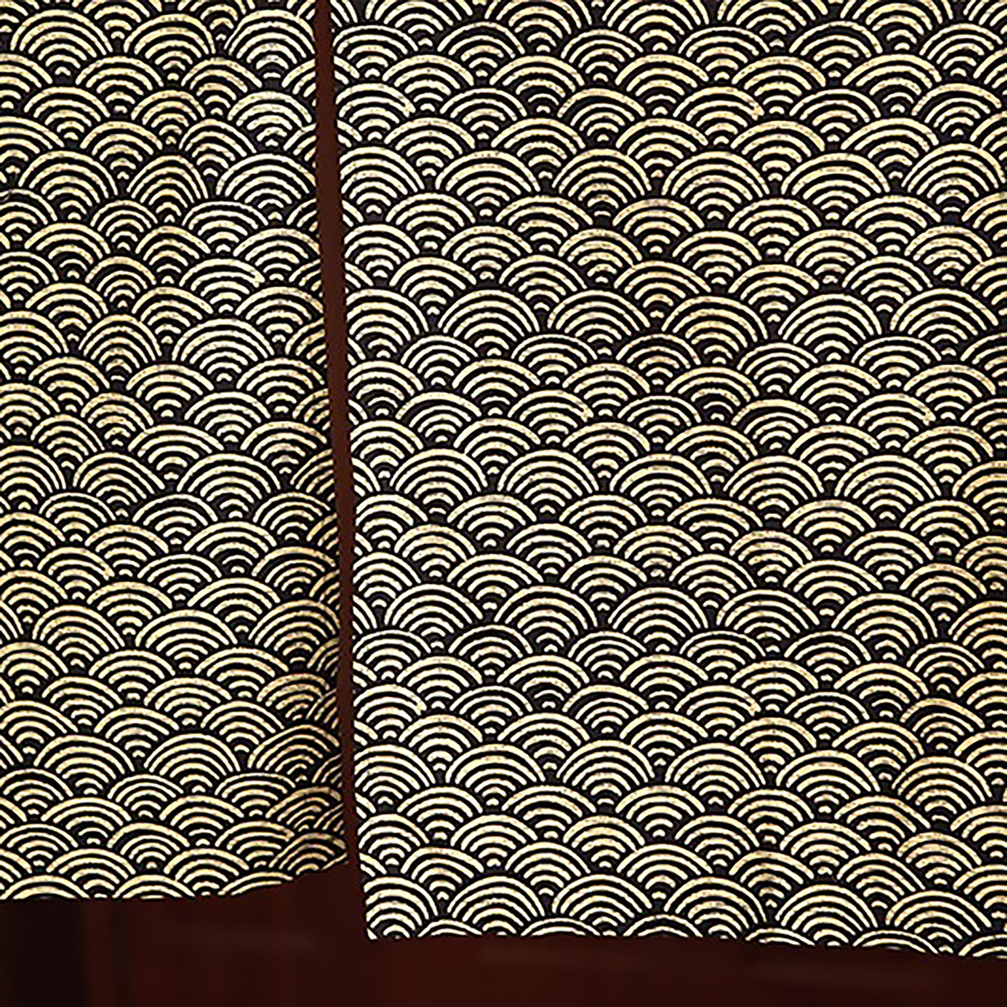 Noren japonais en coton avec design semi-transparent à deux pans