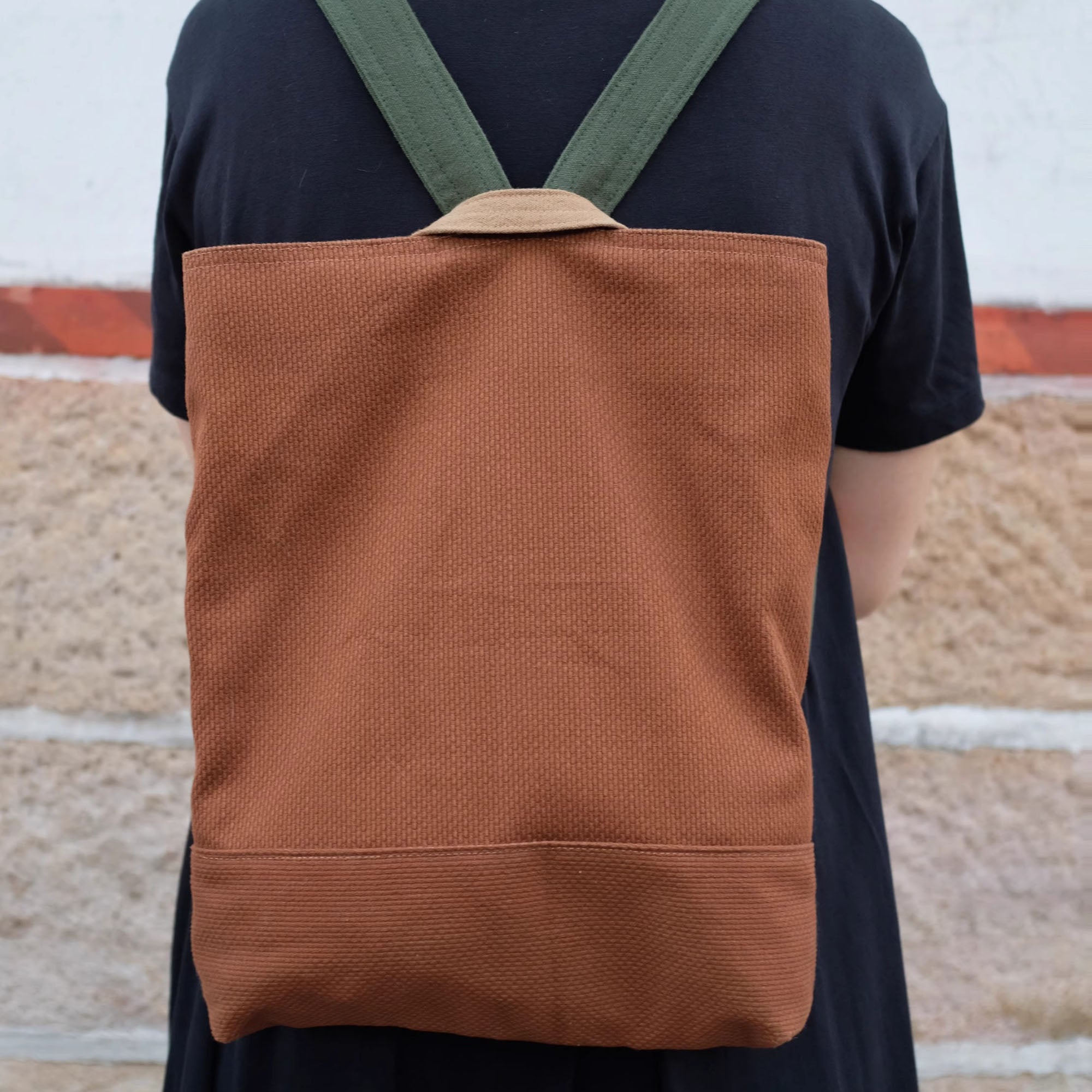 Sac à dos en coton de Kendo avec design minimaliste rétro