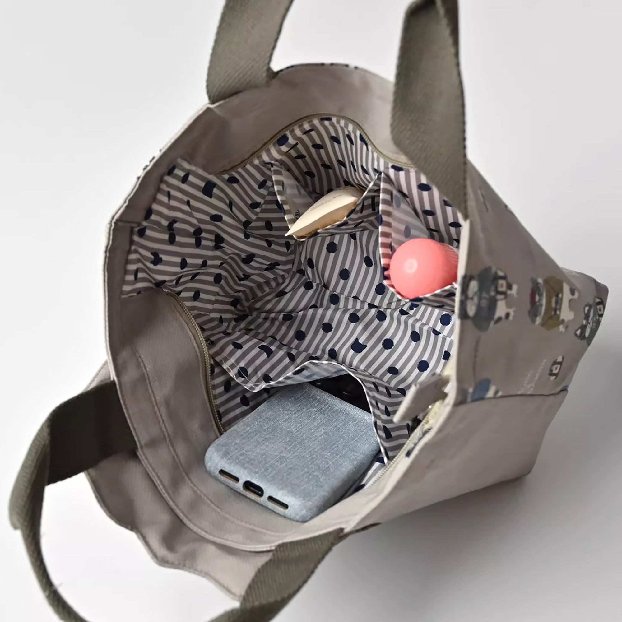 Sac à main chat Kusuguru avec poches intérieures