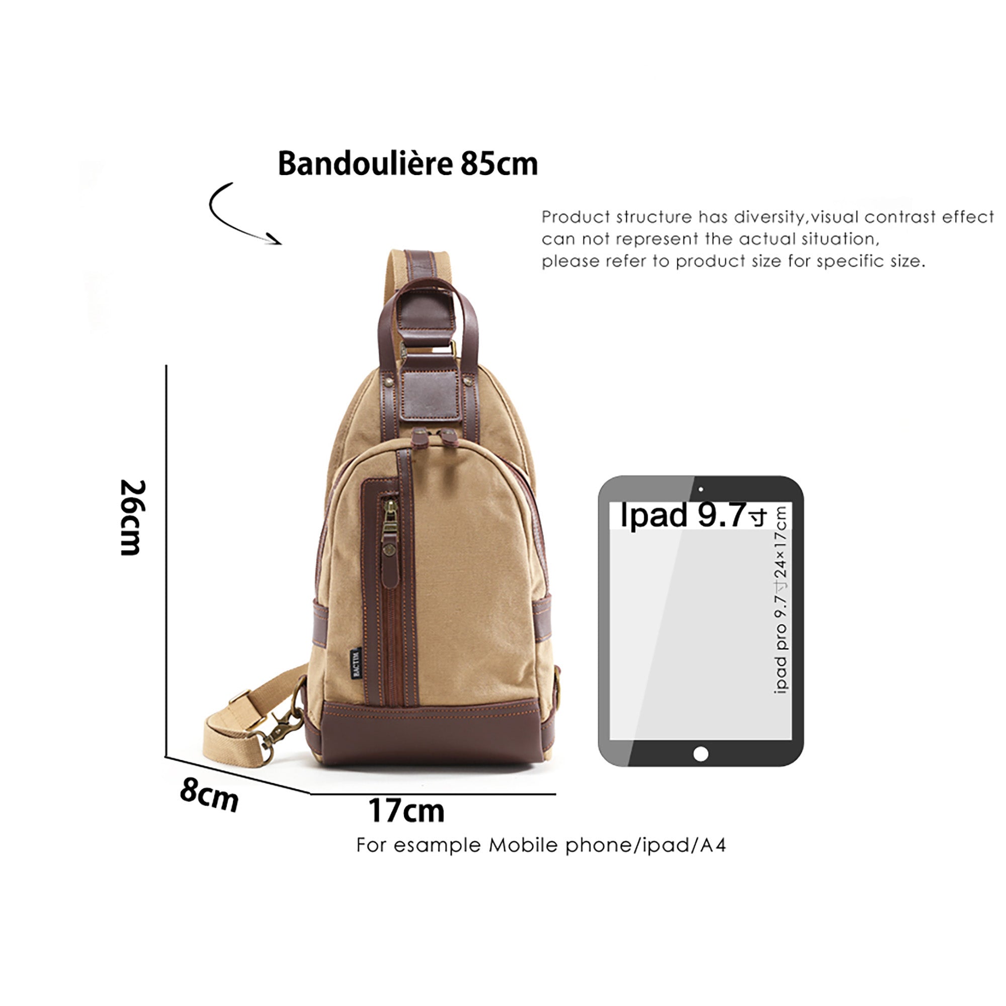 SAC BANANE pour HOMME en CANVAS