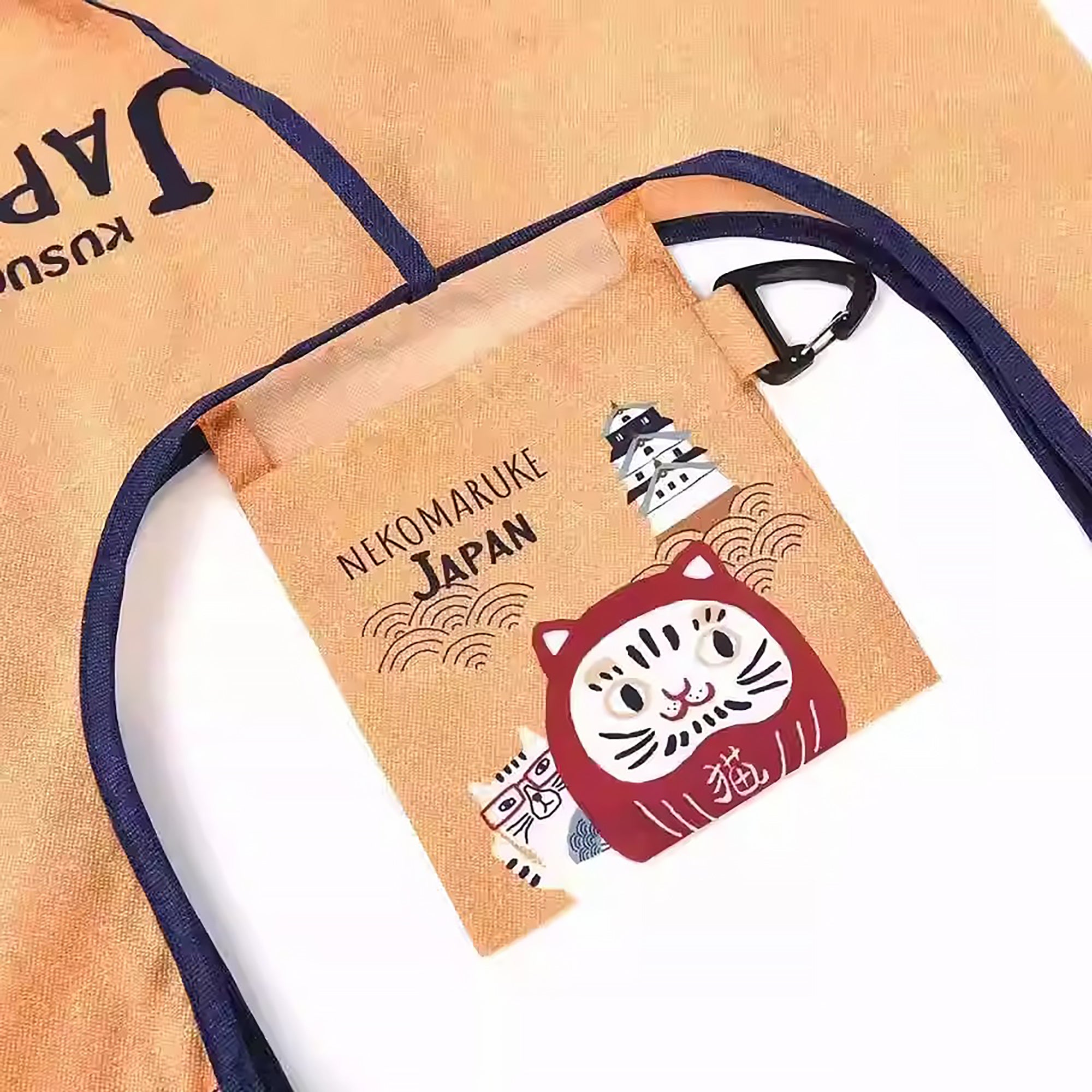 Sac de courses pliable Kusuguru avec motif chat japonais