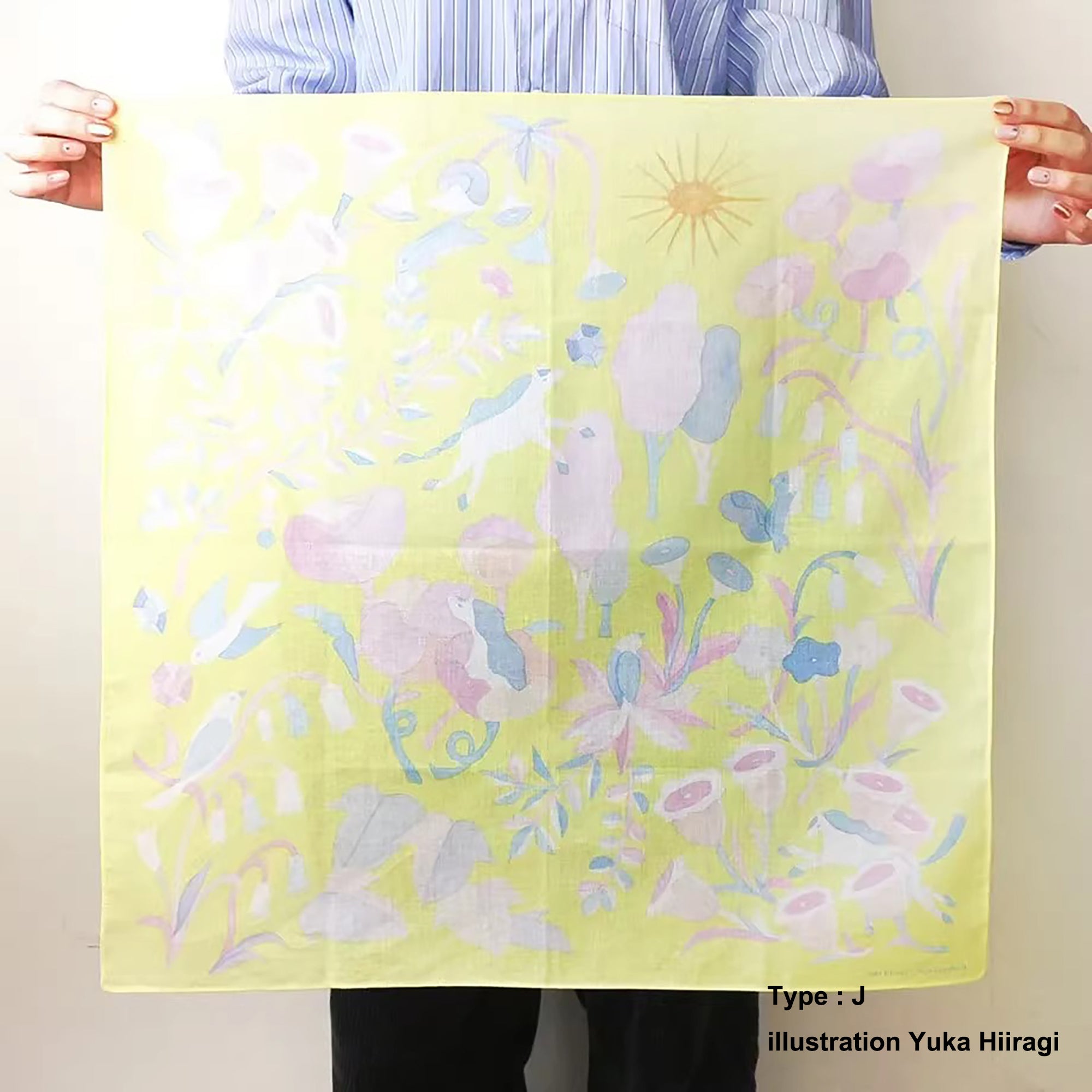 Furoshiki artistique japonais illustré multifonction
