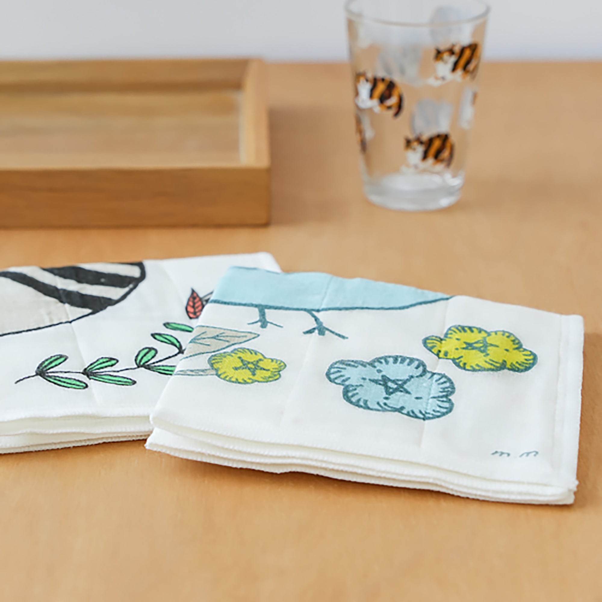 Serviette en coton illustré par Miyuki Matsuo