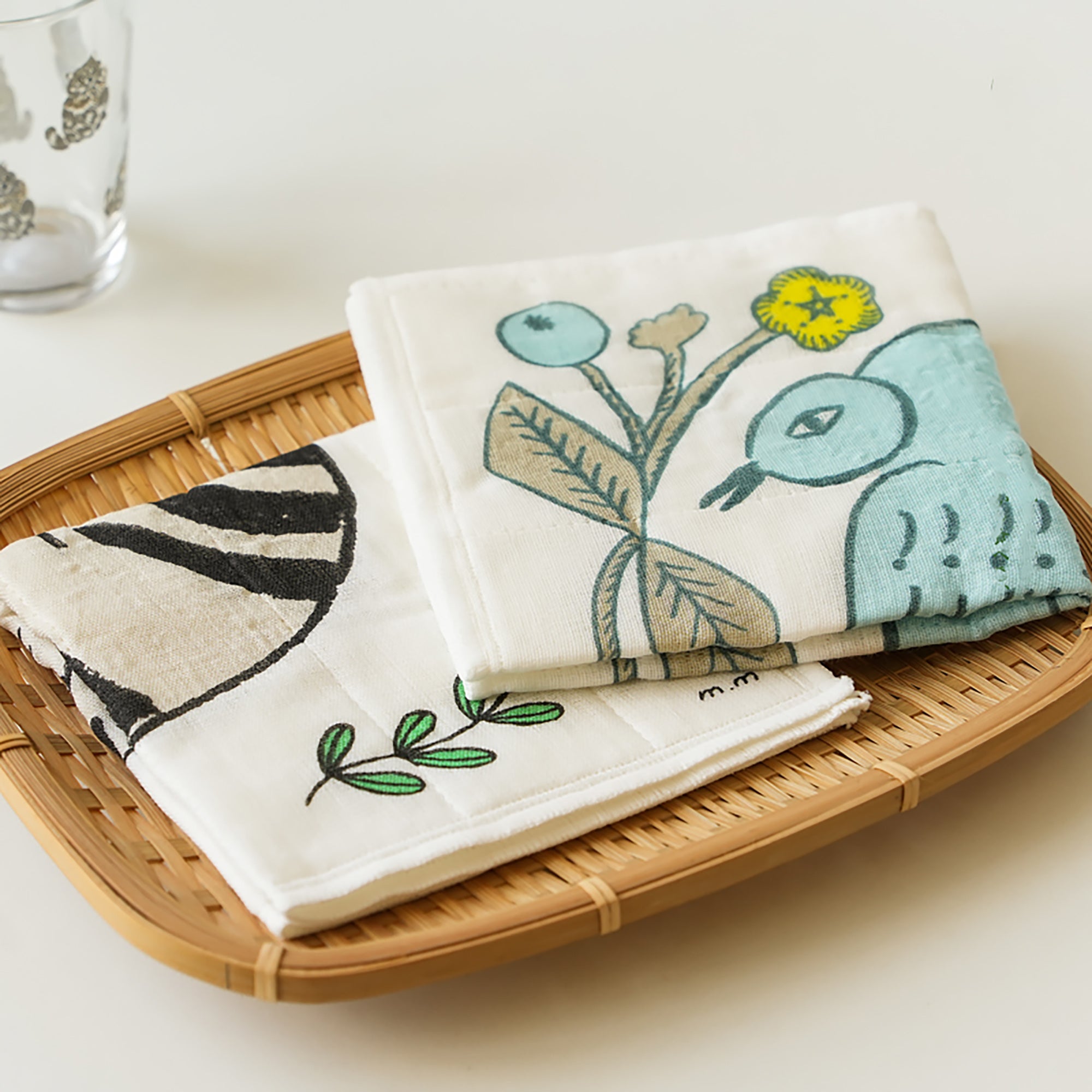 Serviette en coton illustré par Miyuki Matsuo