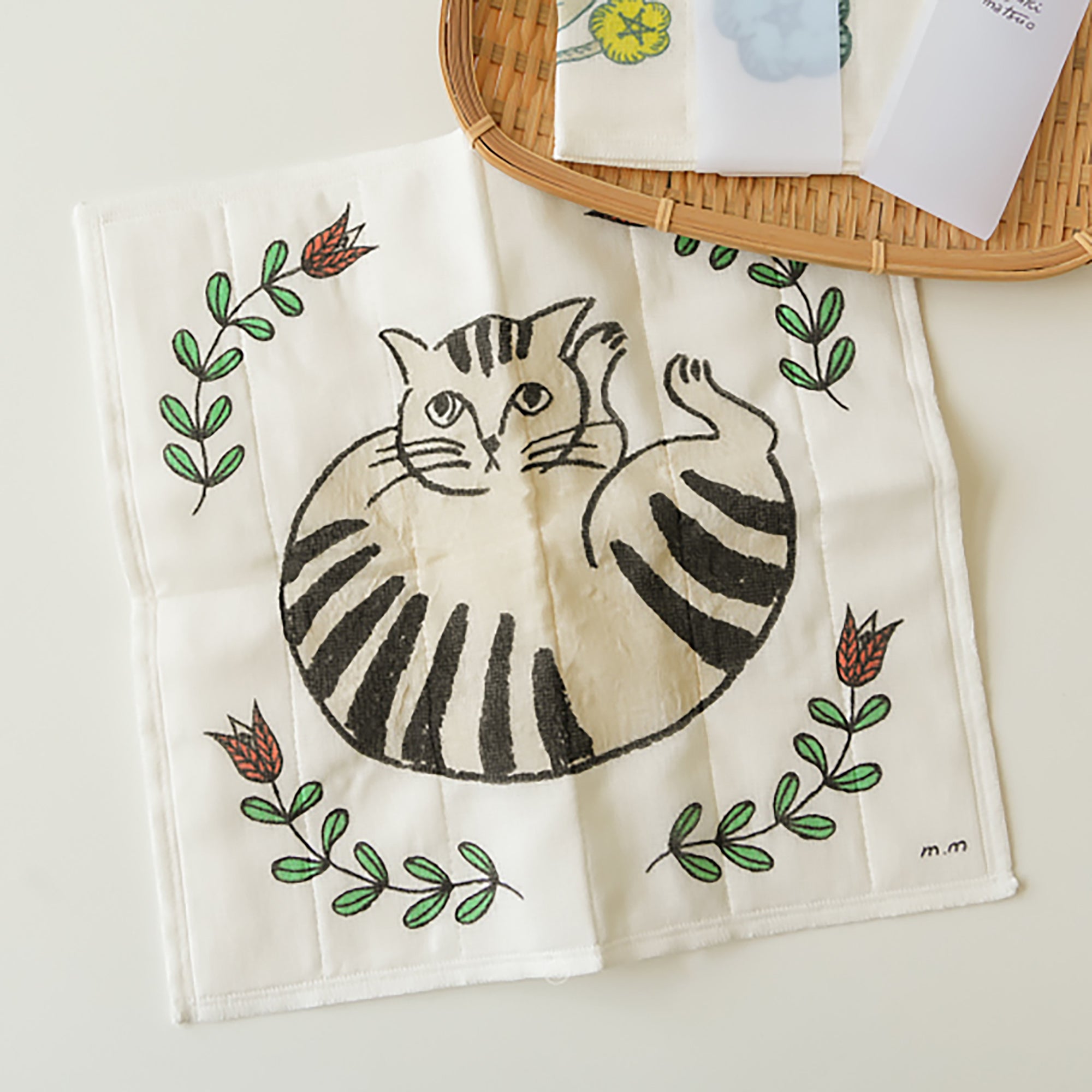 Serviette en coton illustré par Miyuki Matsuo