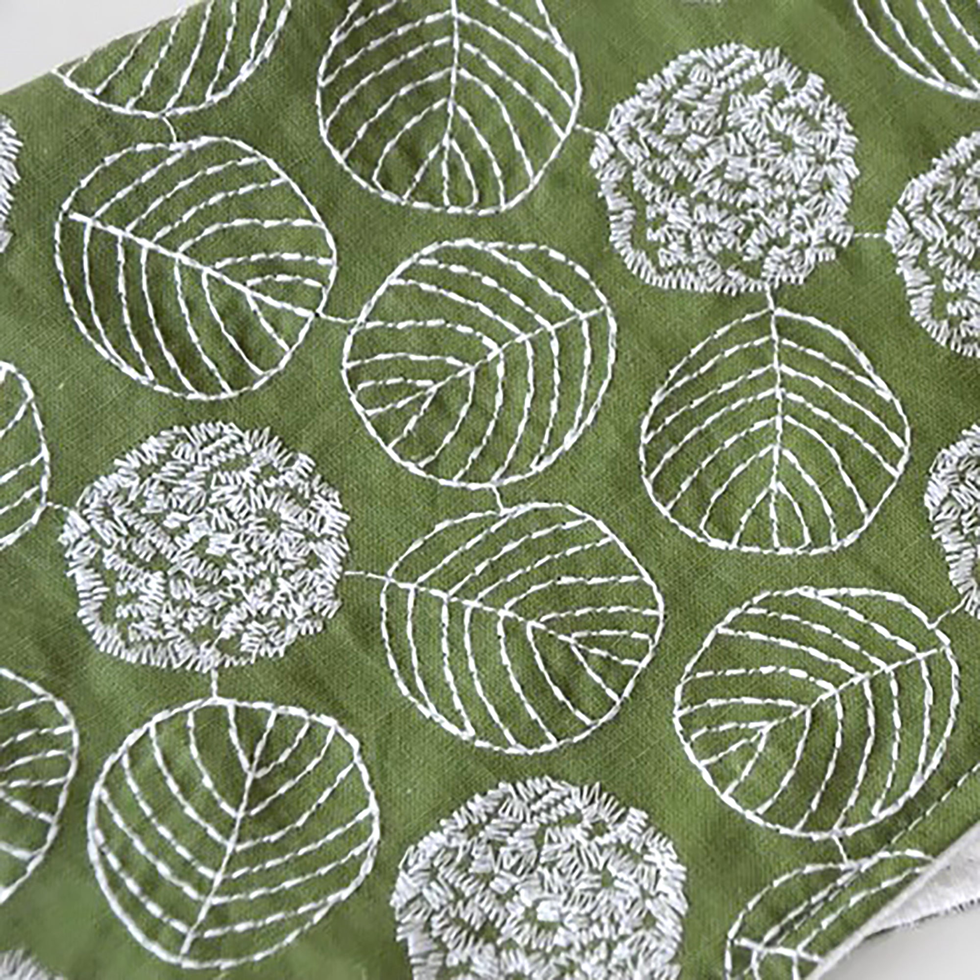 Sets de table brodée en lin et coton lavé