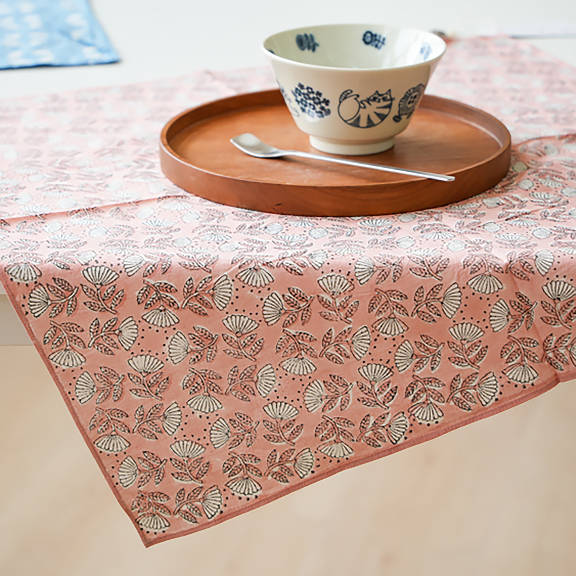 Serviette japonaise en coton imprimé à la main