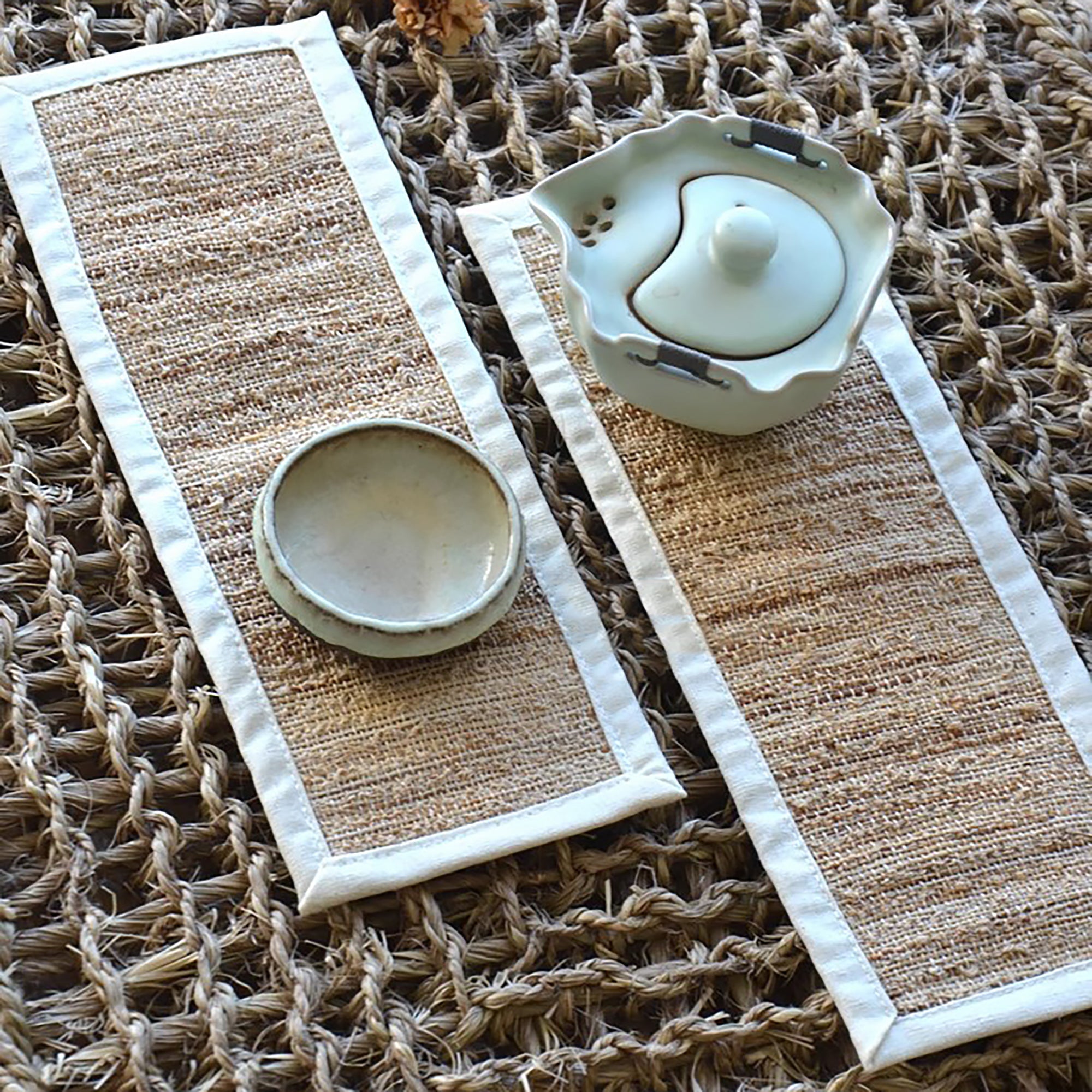 Serviette de table en chanvre tissé à la main