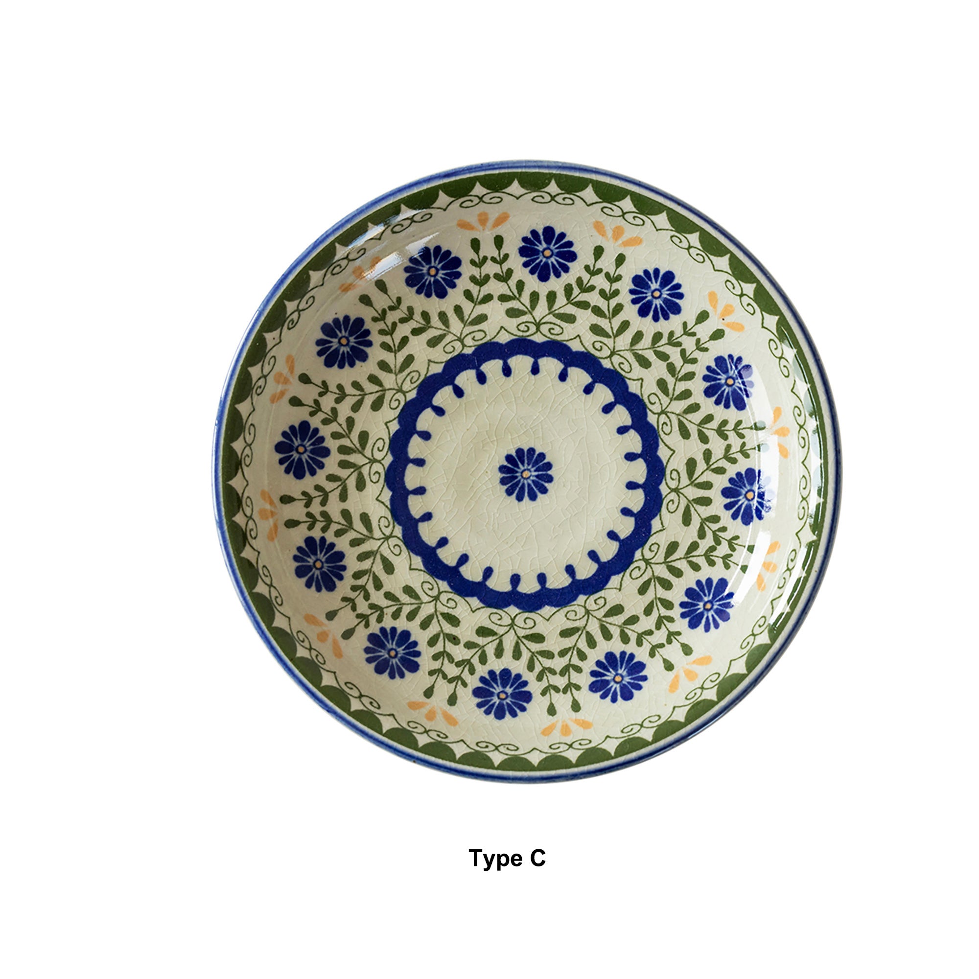 Mino-yaki "Green Garden" ceramic tableware