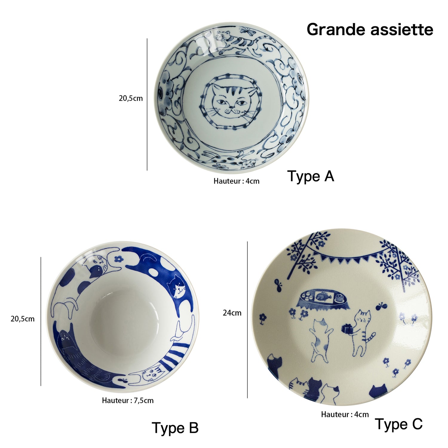 ASSIETTE avec motif CHAT MIGNON