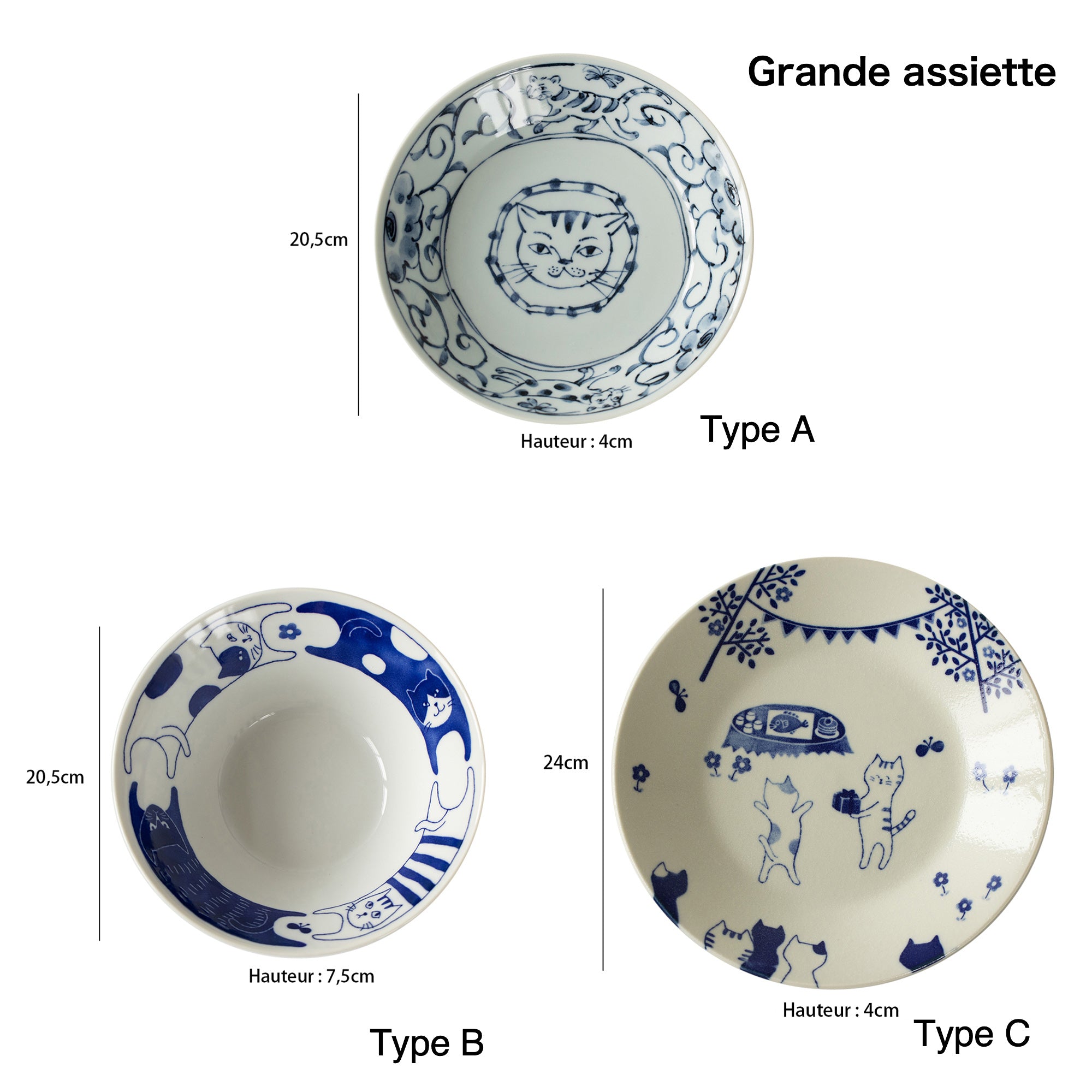 ASSIETTE avec motif CHAT MIGNON