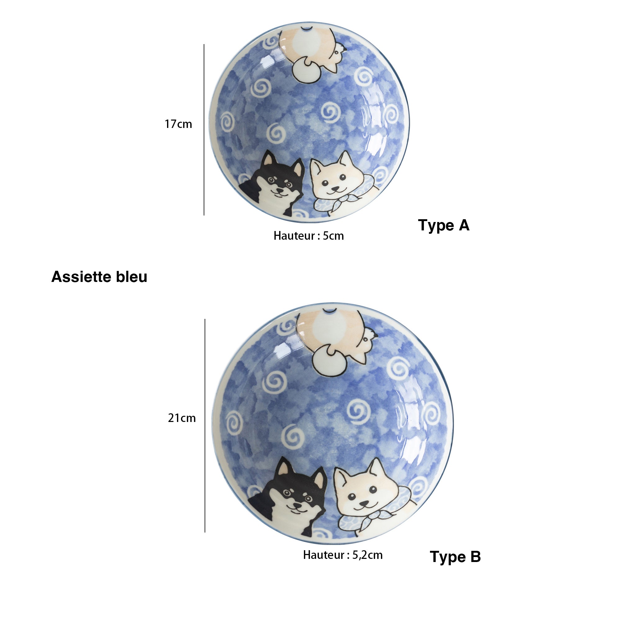 ASSIETTE MOTIF CHIEN DE MINO