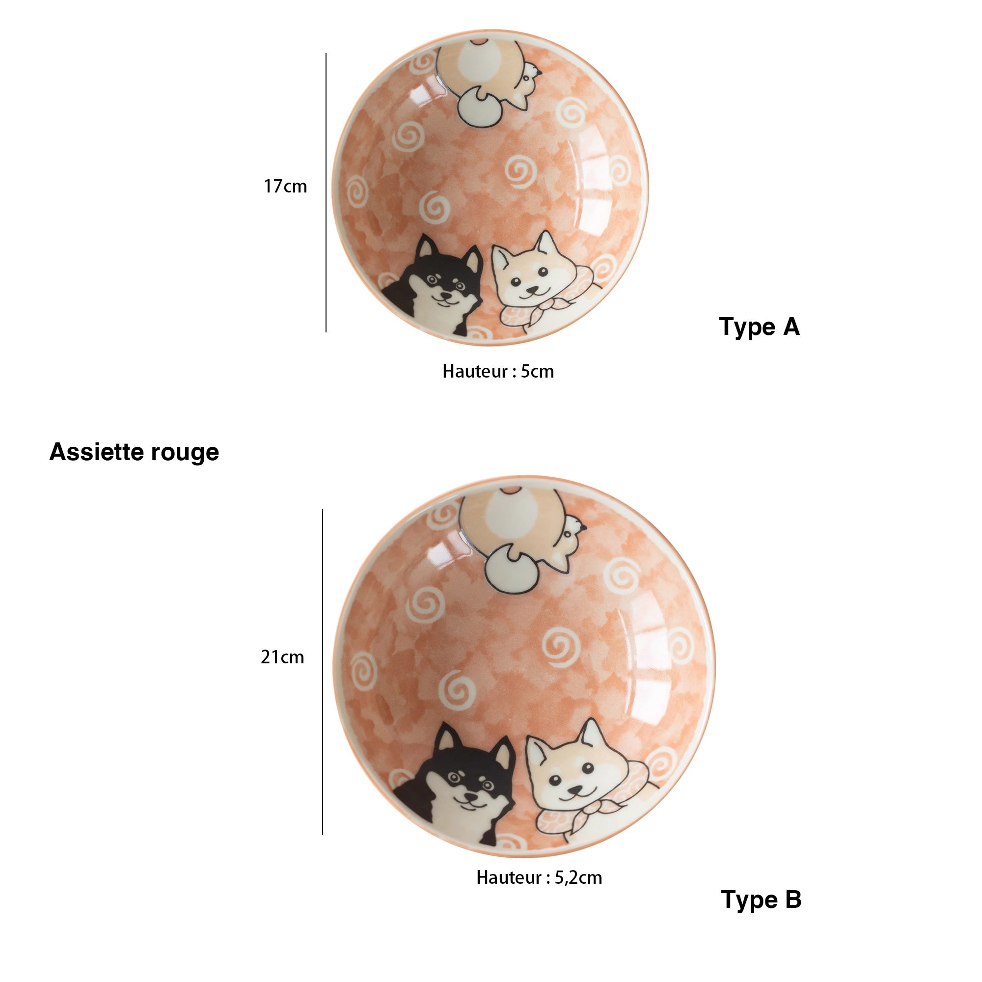 ASSIETTE MOTIF CHIEN DE MINO