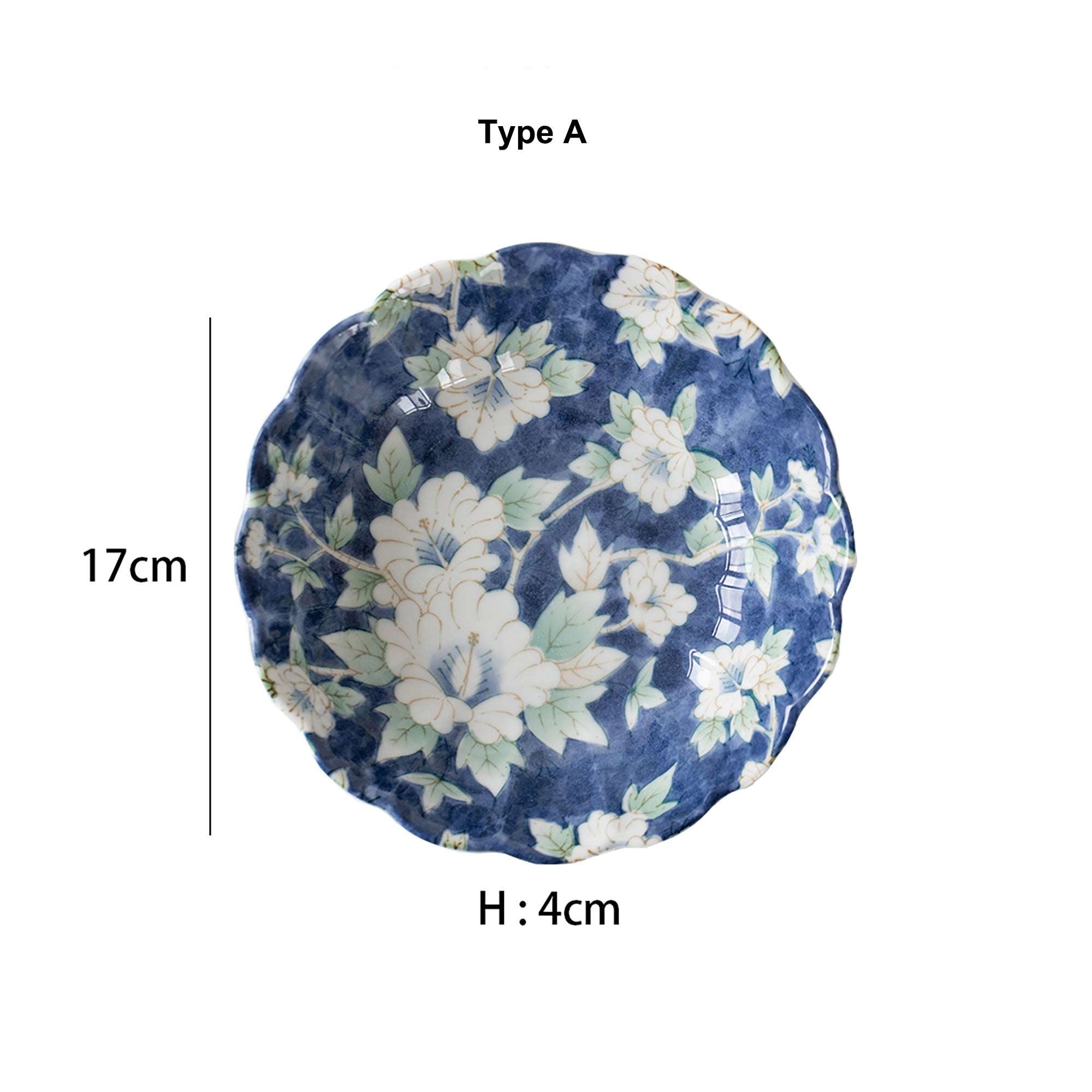 ASSIETTE avec motif FLEUR de MINO