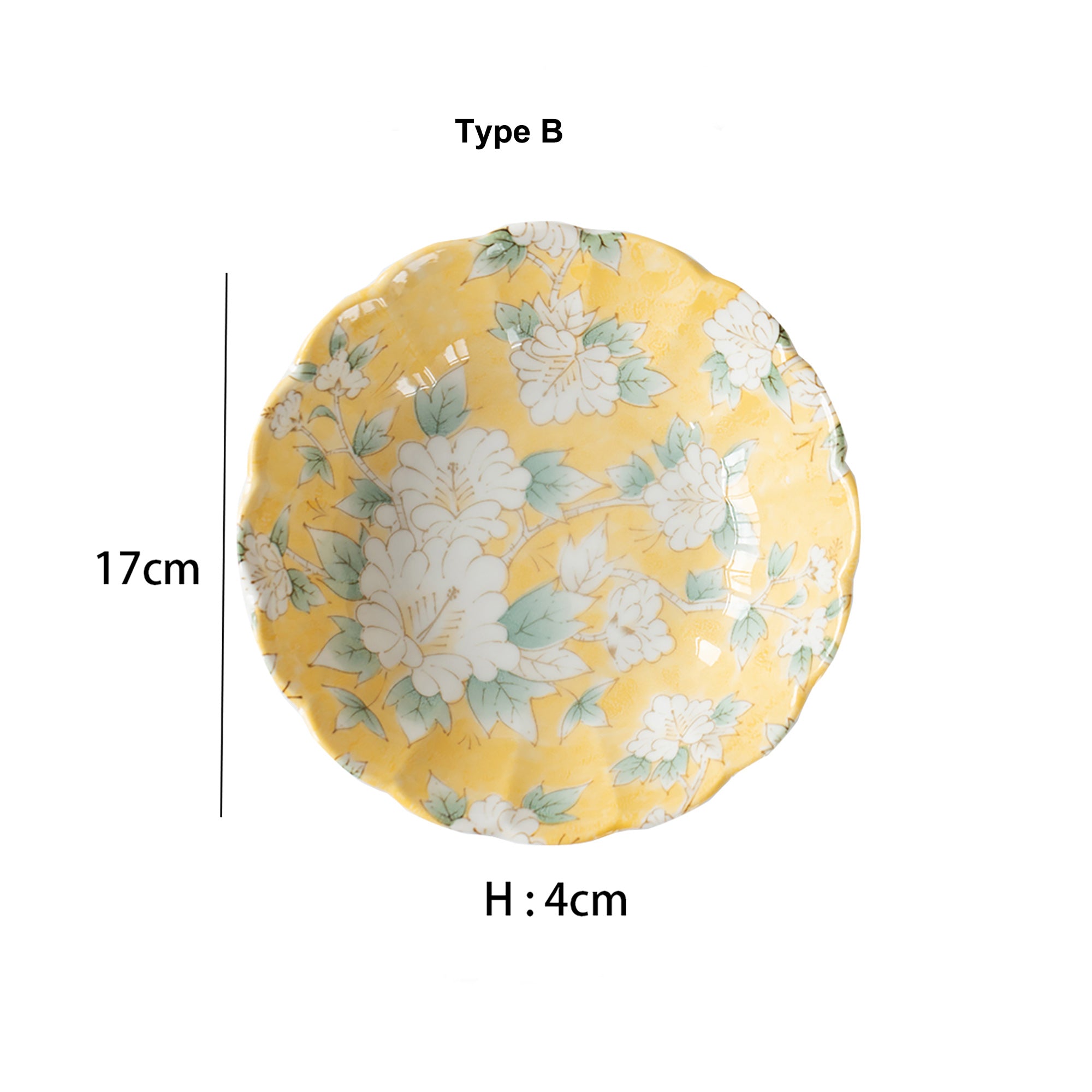 ASSIETTE avec motif FLEUR de MINO