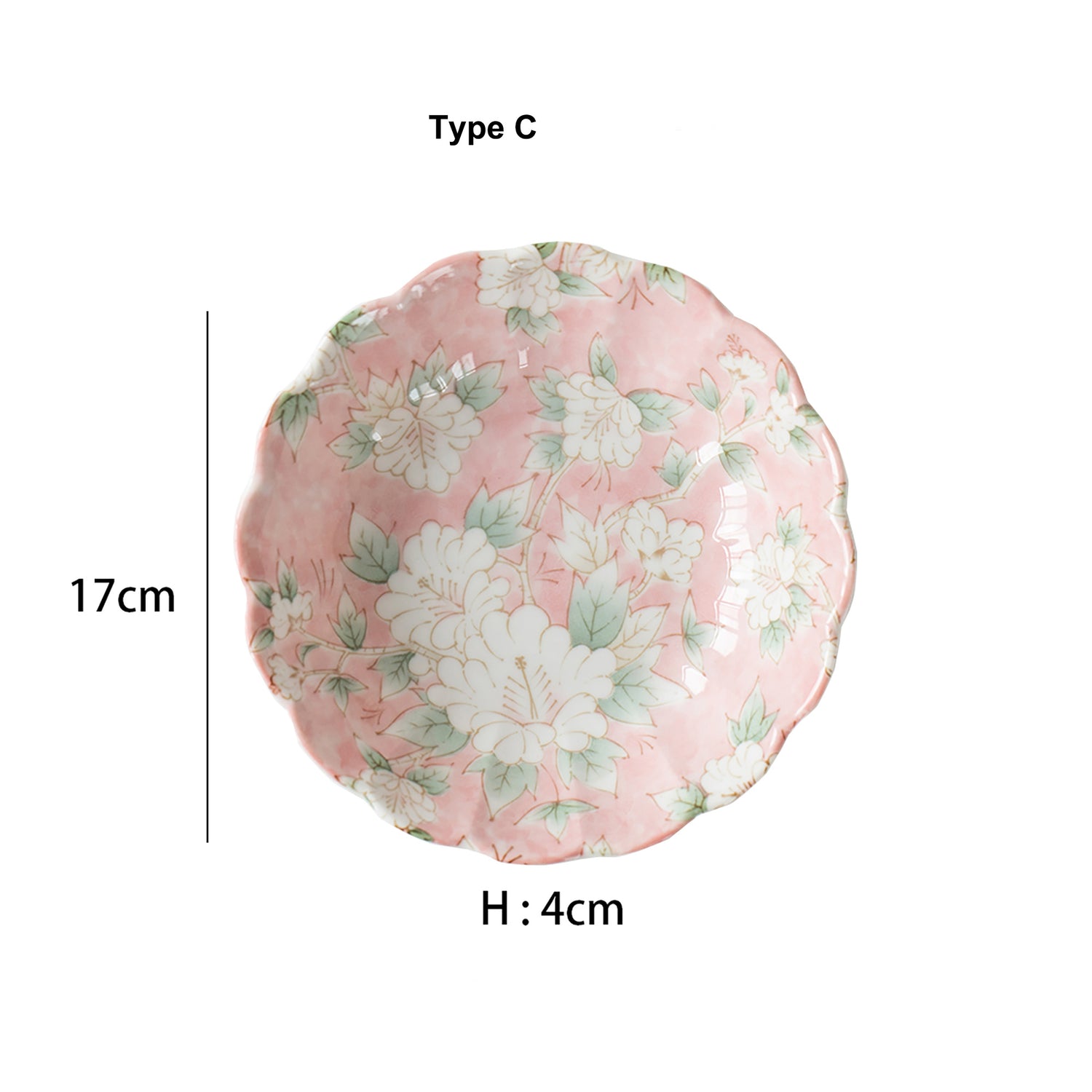 ASSIETTE avec motif FLEUR de MINO