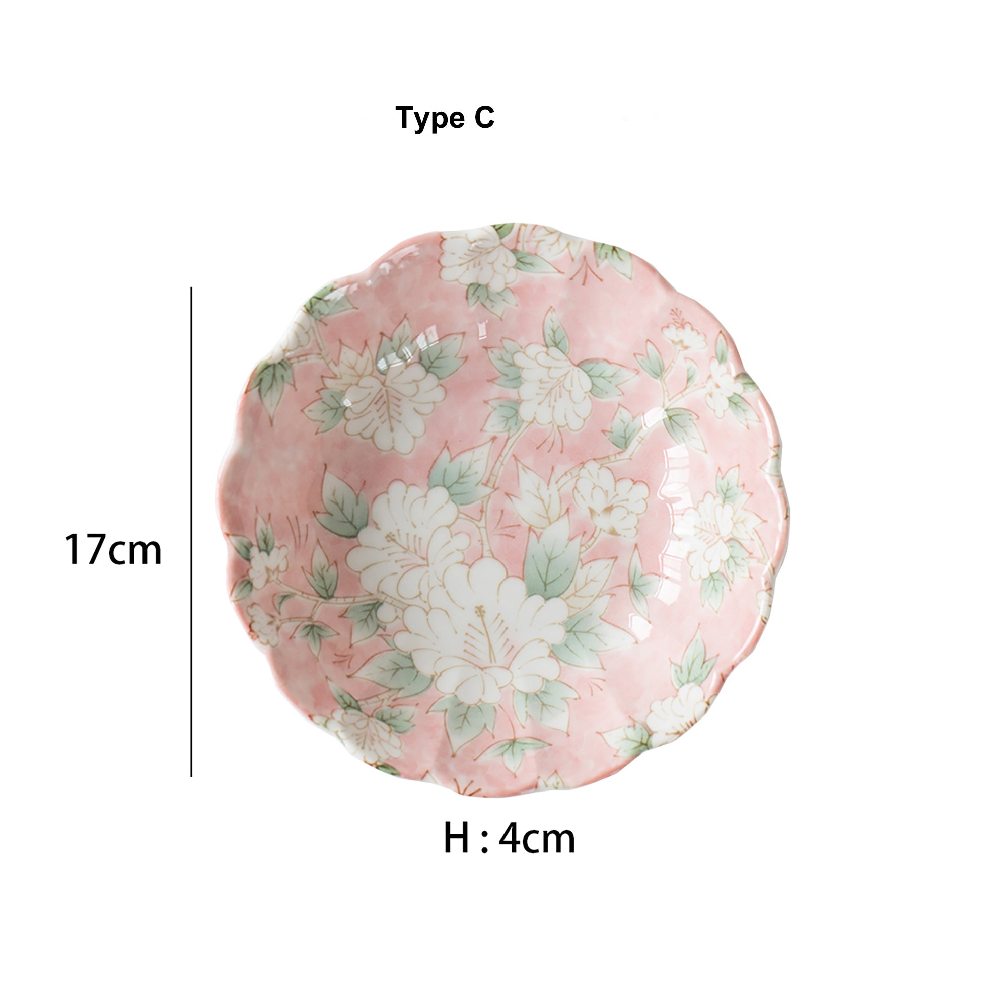 ASSIETTE avec motif FLEUR de MINO