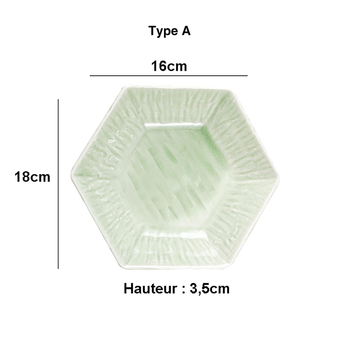 ASSIETTE HEXAGONAL DE MINO