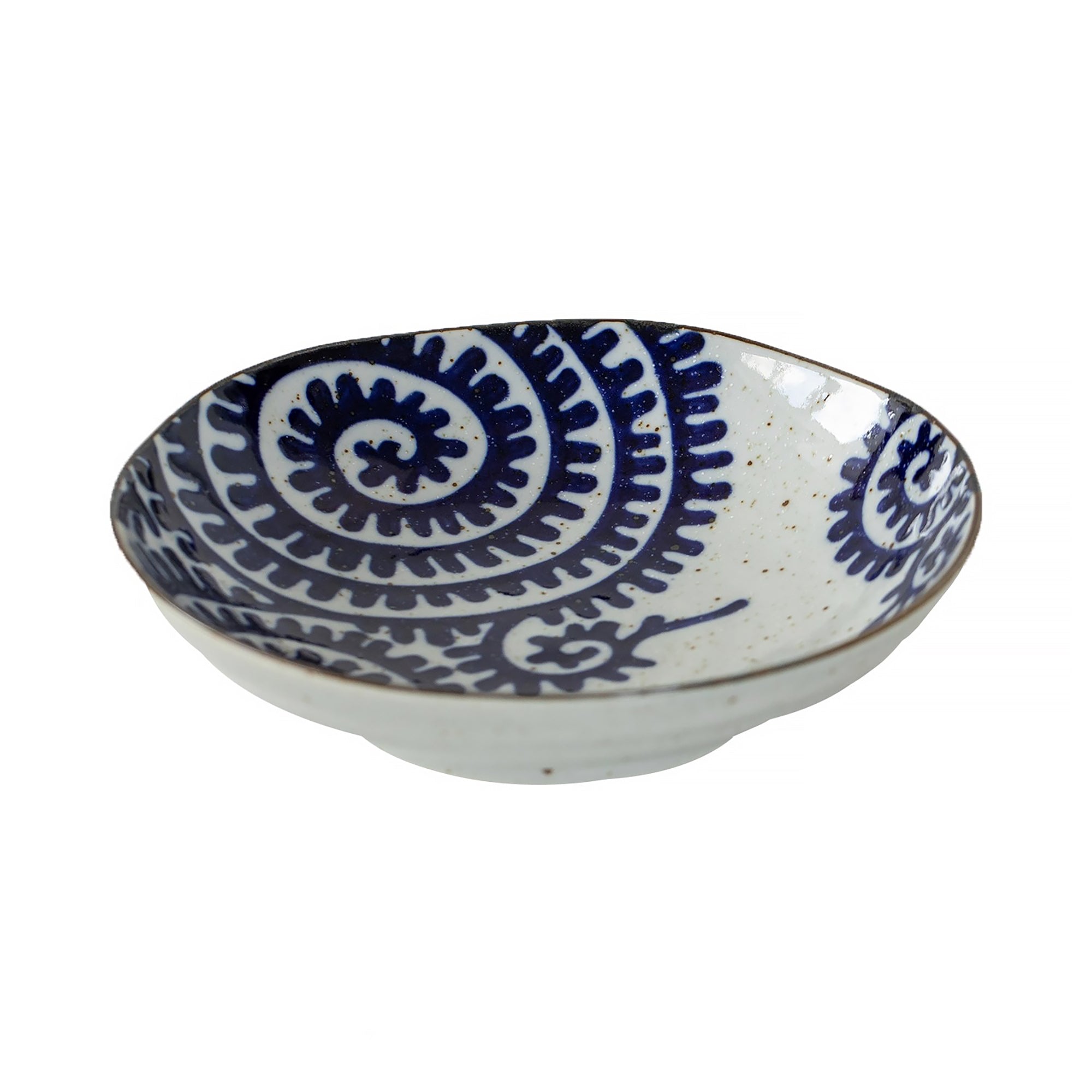 Assiette Minoyaki avec motif tako-karakusa