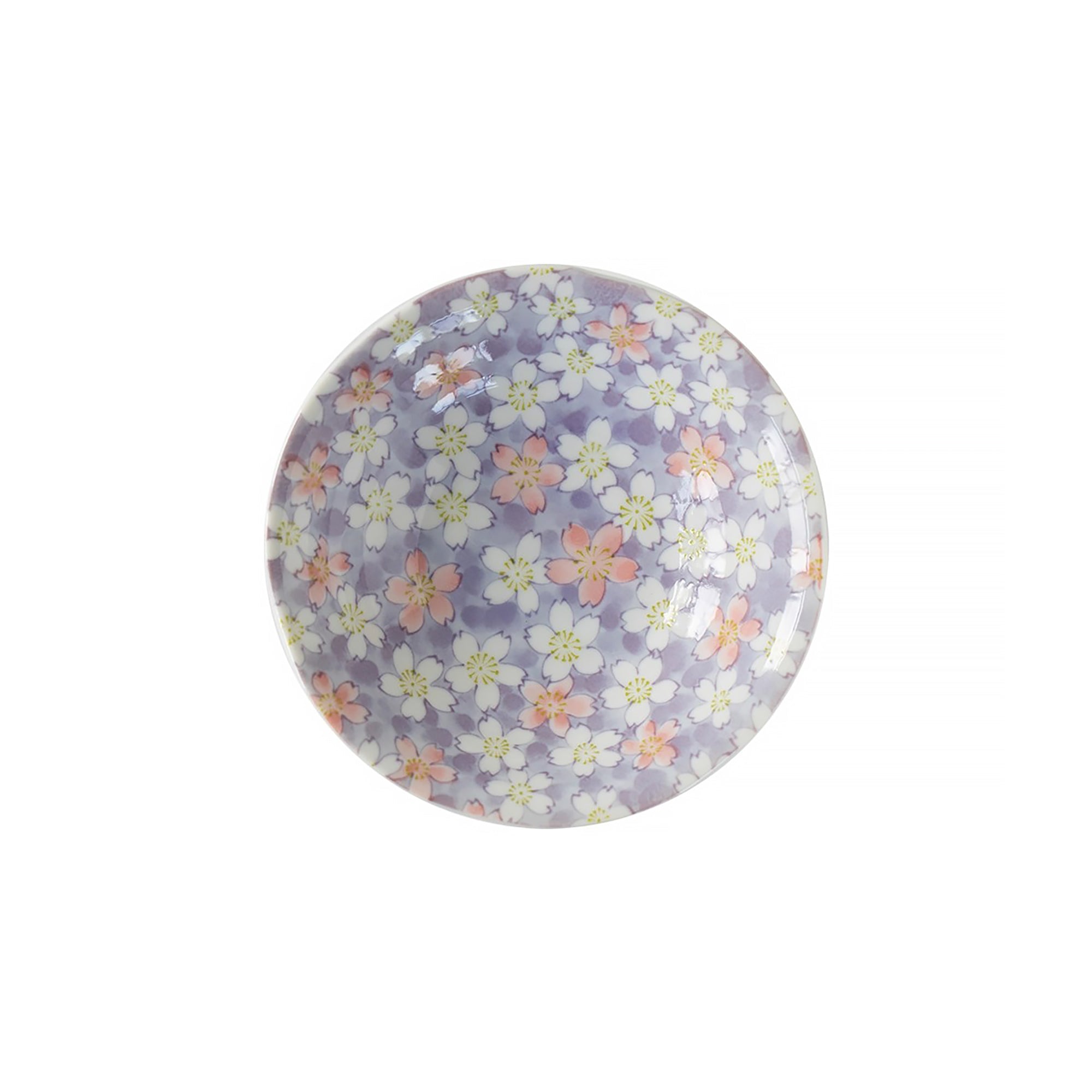 Assiette Minoyaki à motif de fleurs de cerisier
