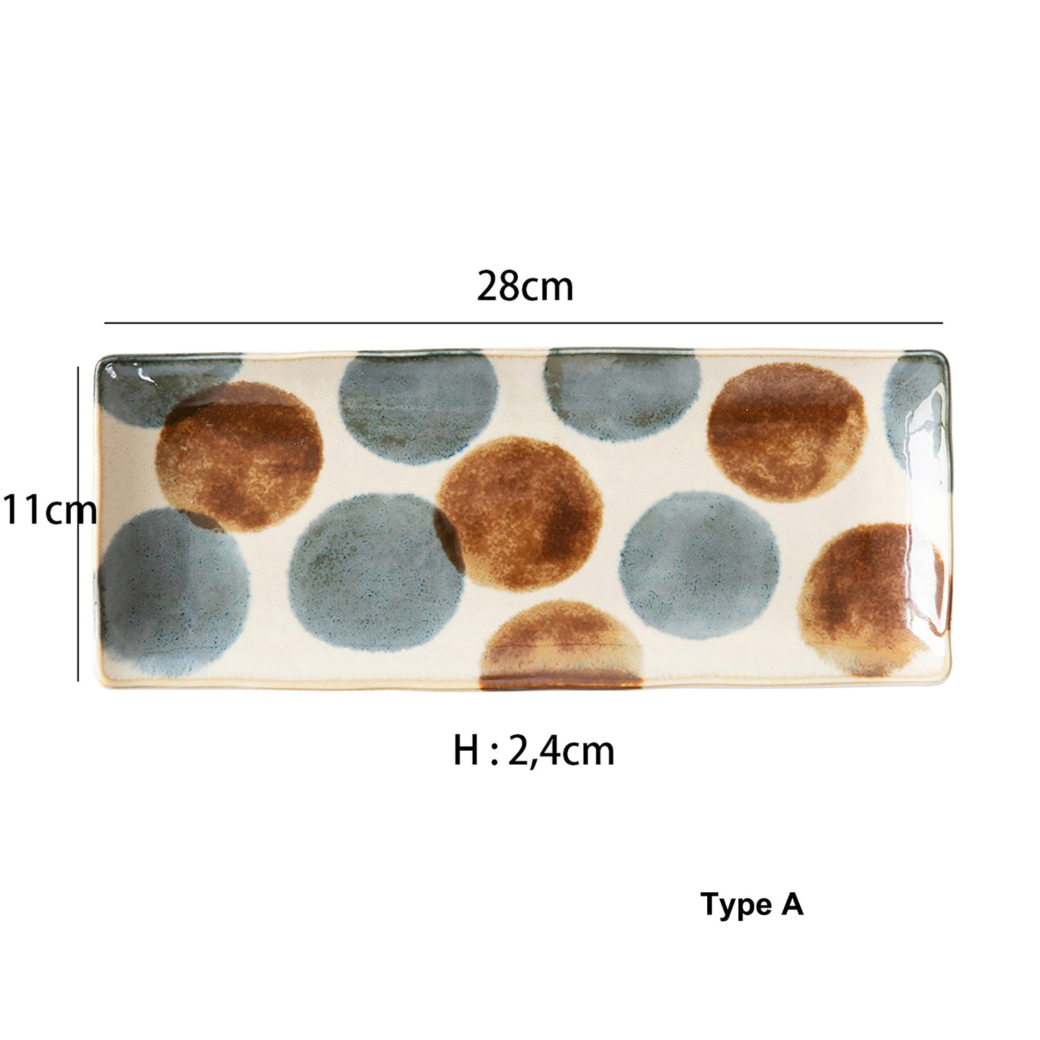 Mino-yaki handmade rectangular plate