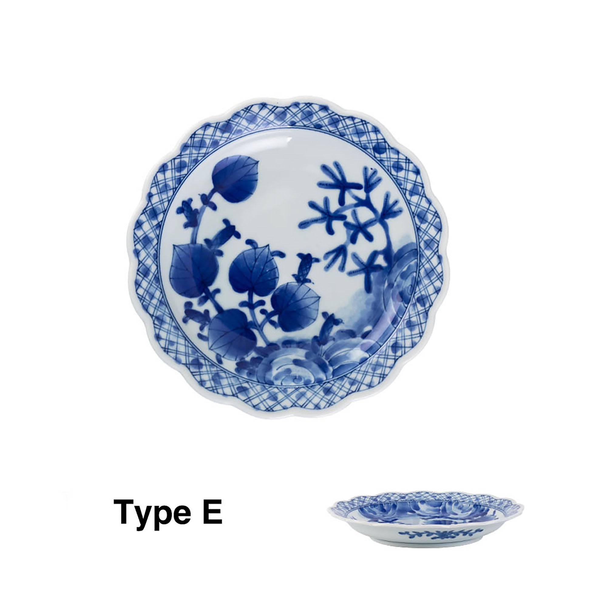 ASSIETTE ROND BLEU BLANC