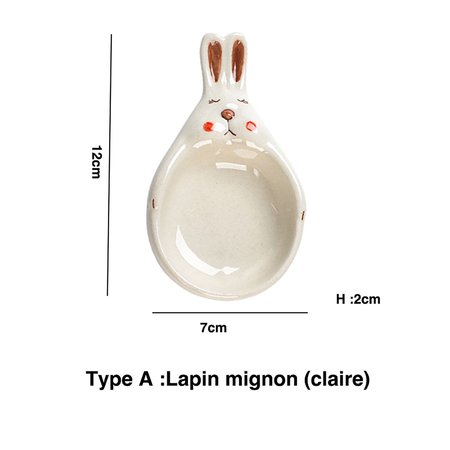 Petite assiette à sauce en forme de lapin