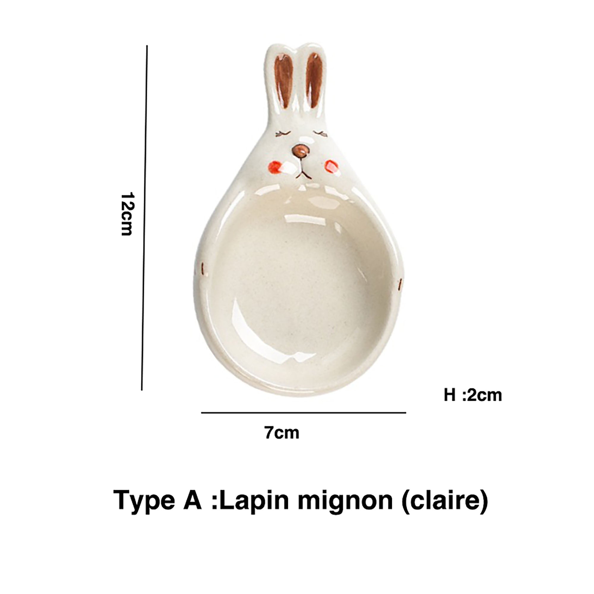 Petite assiette à sauce en forme de lapin
