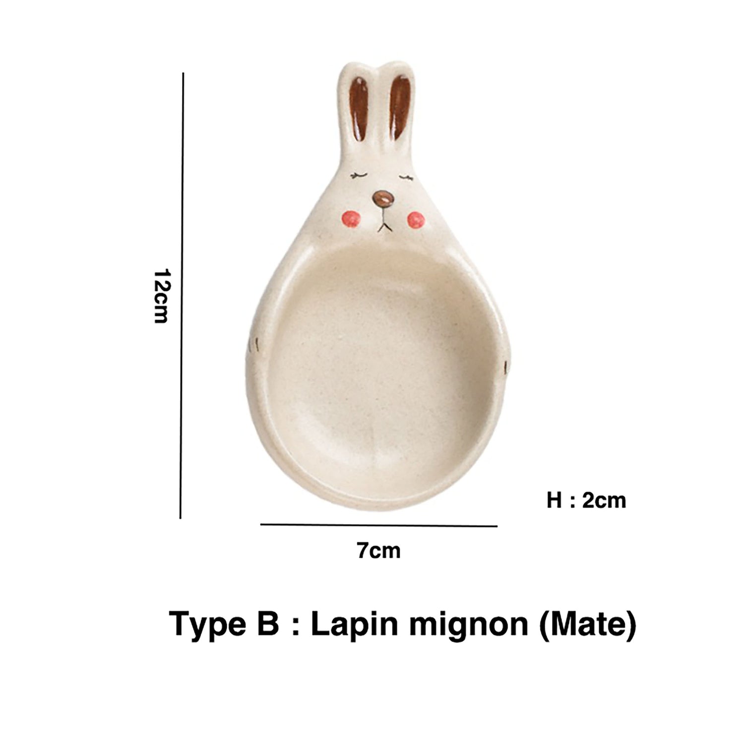Petite assiette à sauce en forme de lapin