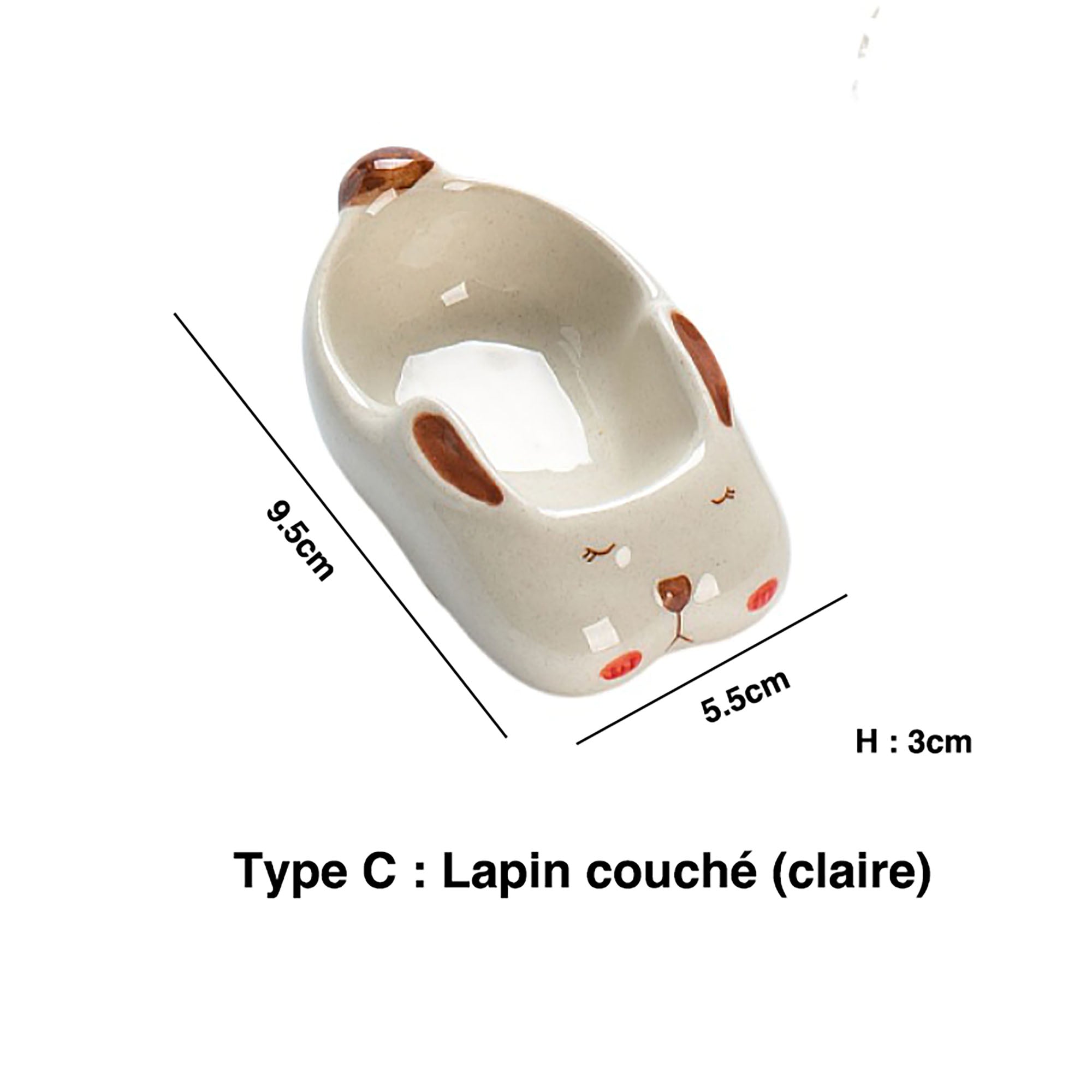 Petite assiette à sauce en forme de lapin