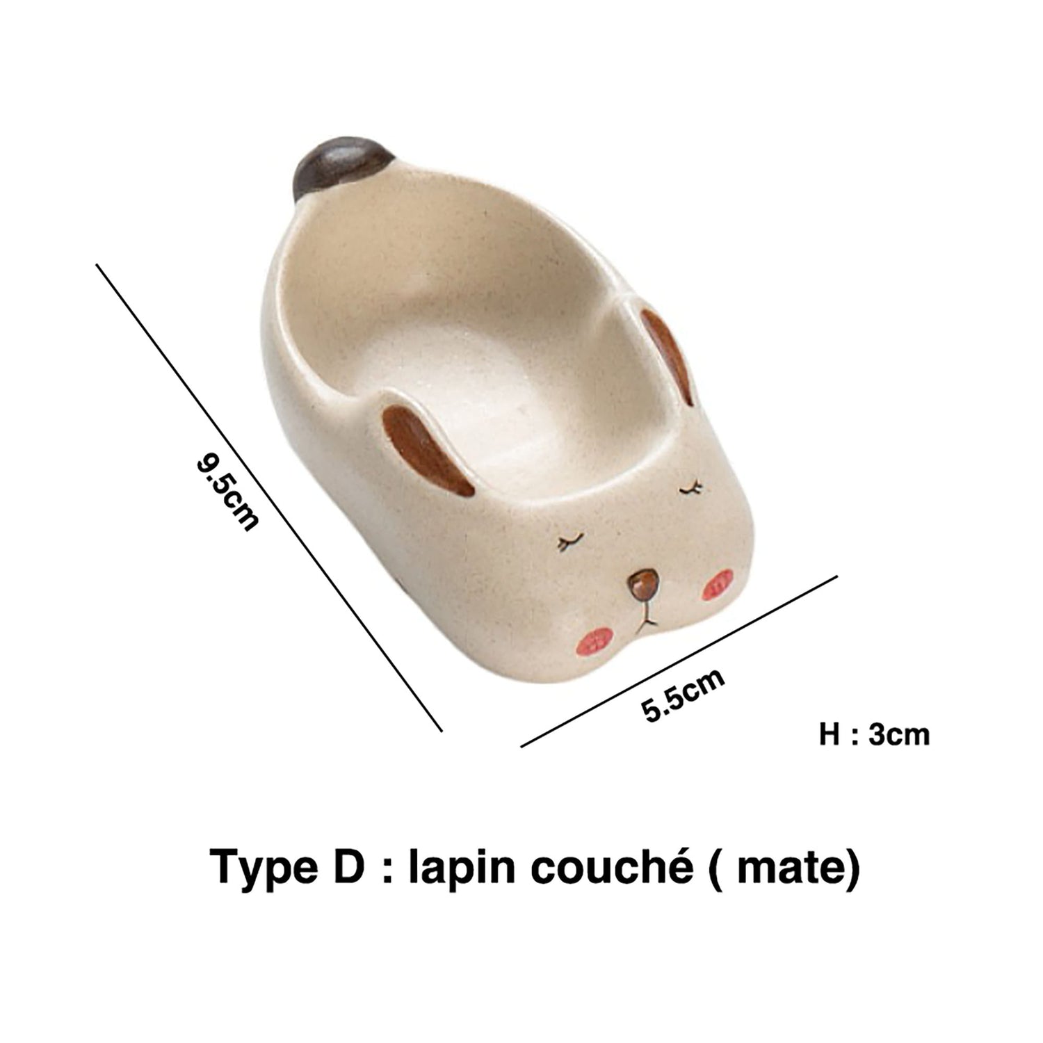 Petite assiette à sauce en forme de lapin