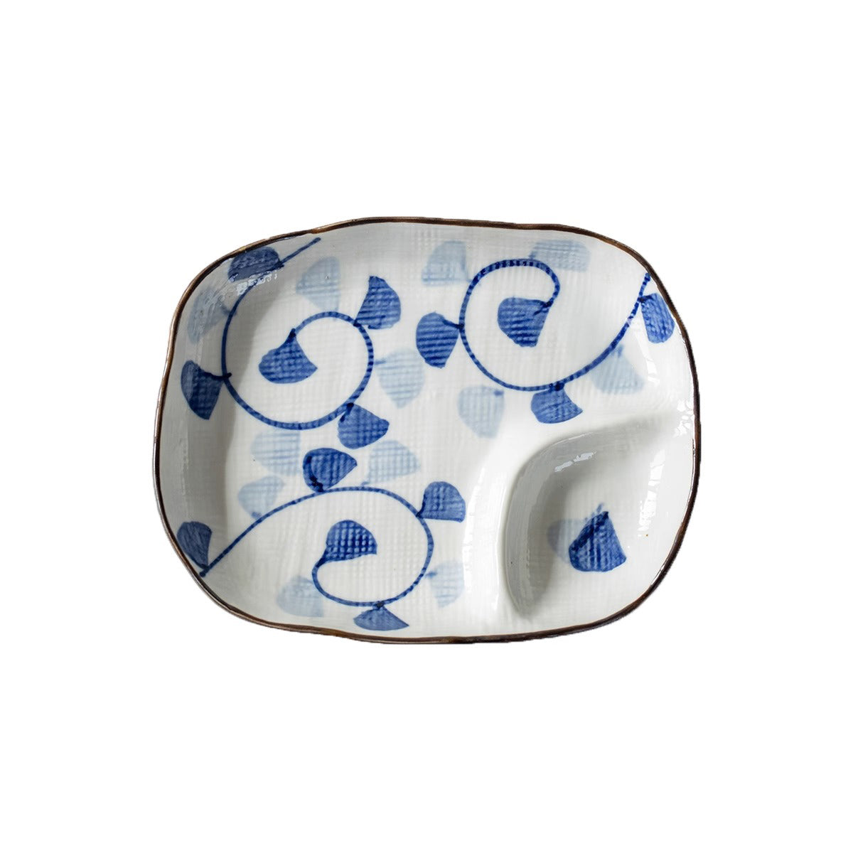 Assiette compartimentée en céramique Minoyaki