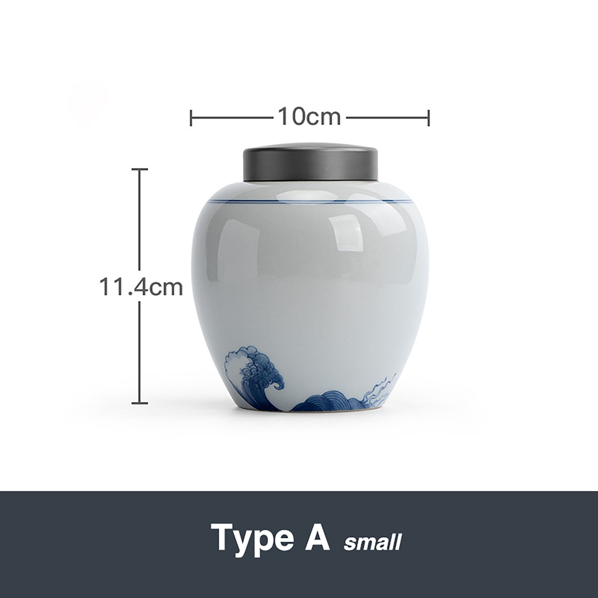 Boite à thé en porcelaine avec belle design "Écoute de la mer"