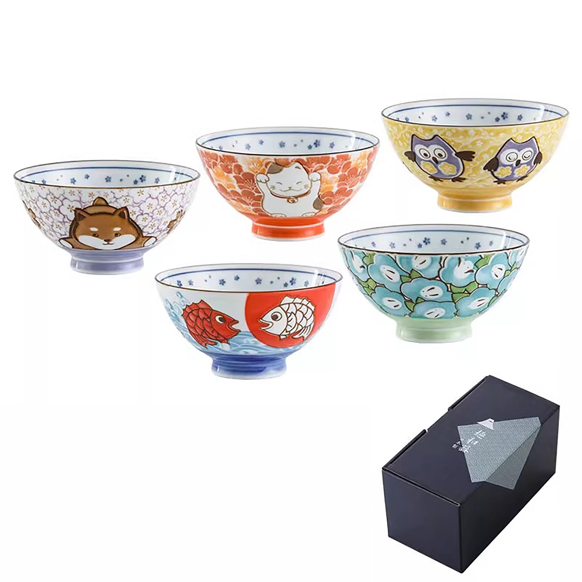 Rice bowl with cute animal designs