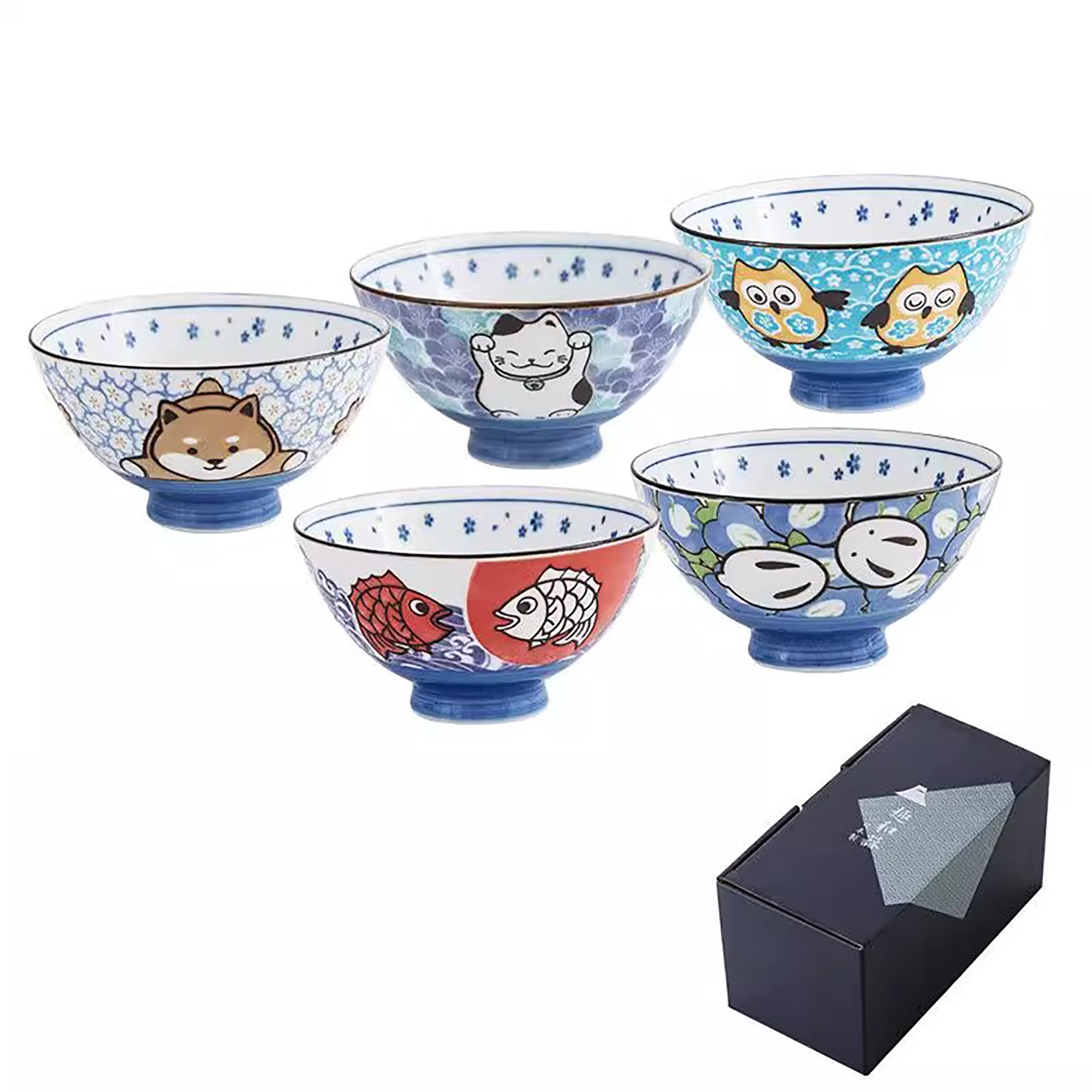 Rice bowl with cute animal designs