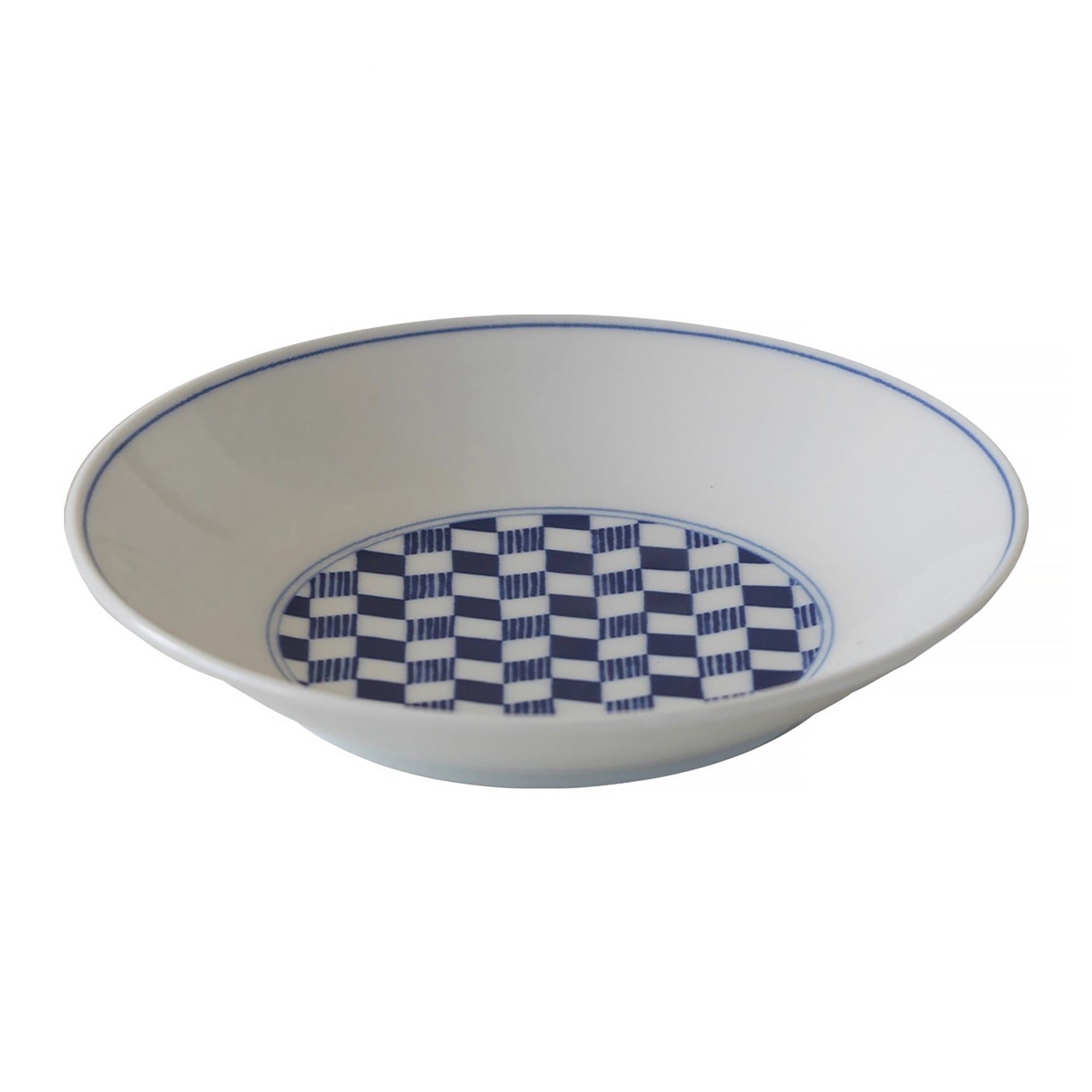 Vaisselle Minoyaki avec motifs Seigaiha et nuages bleus