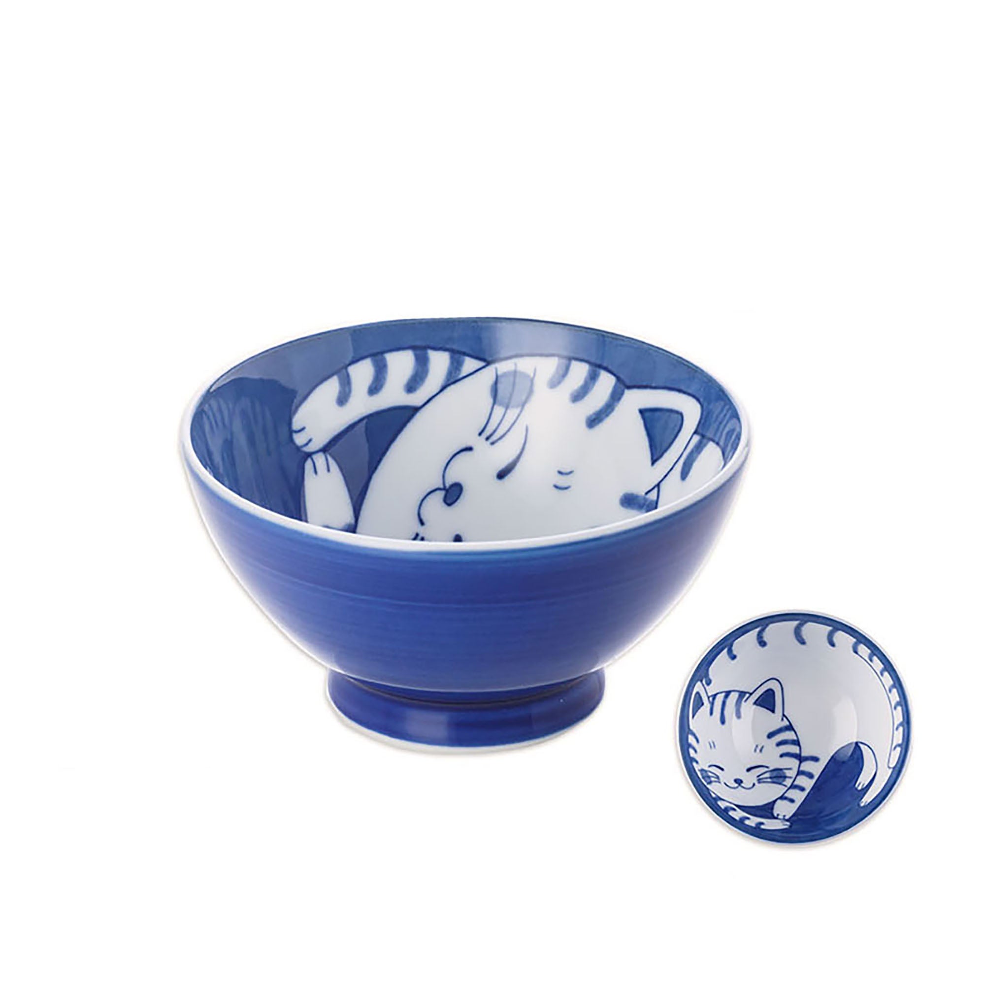 Minoyaki bowl with “Happiness Cat” design