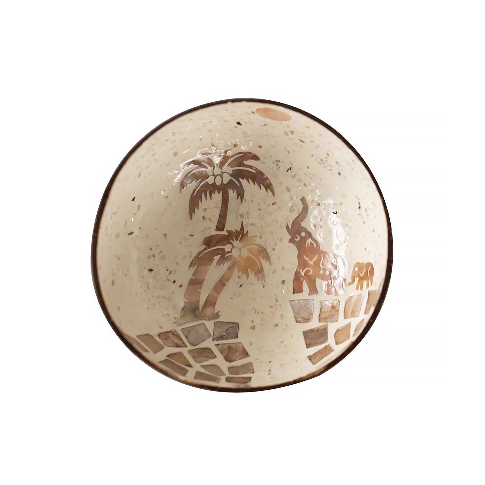 Bol artisanal en noix de coco et nacre