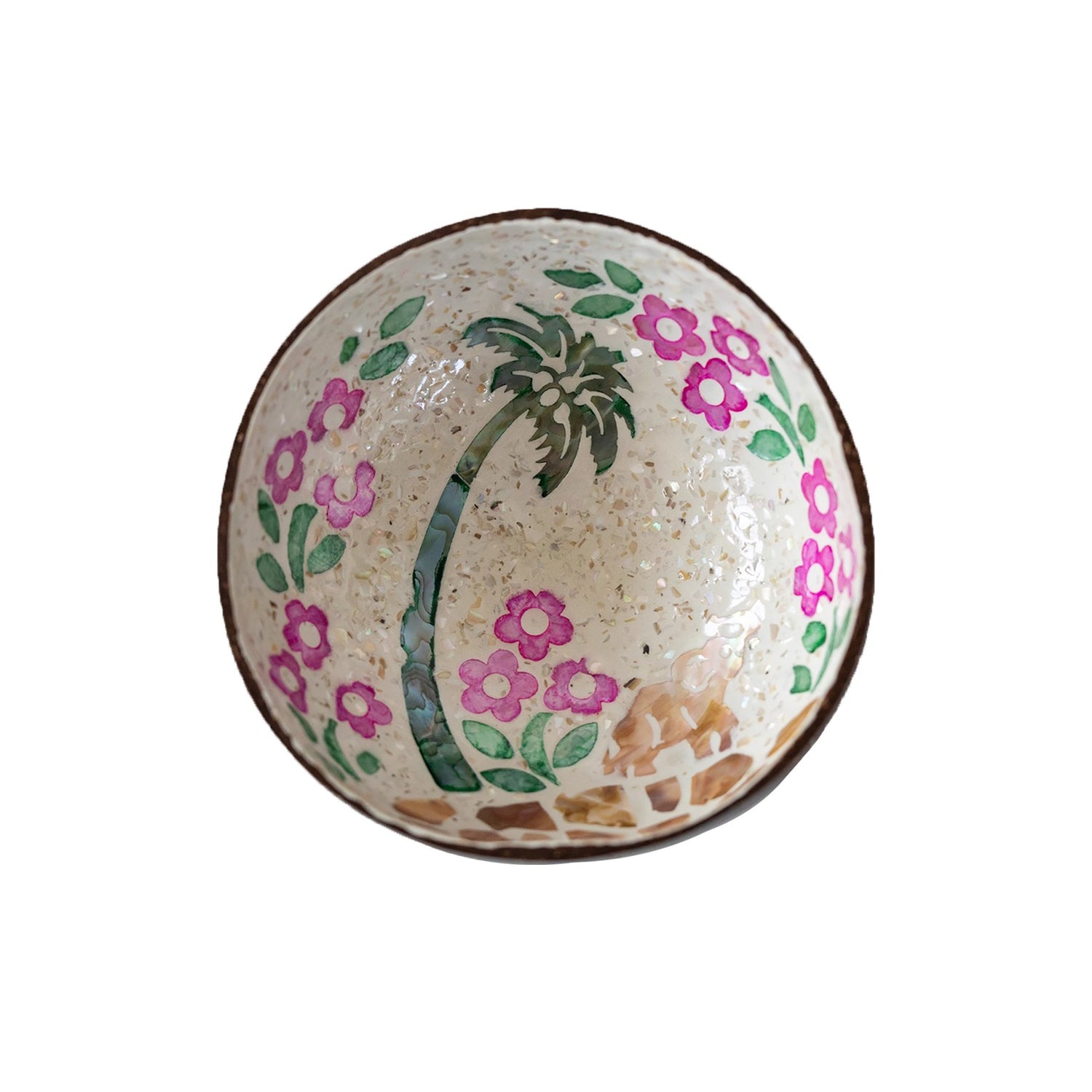 Bol artisanal en noix de coco et nacre