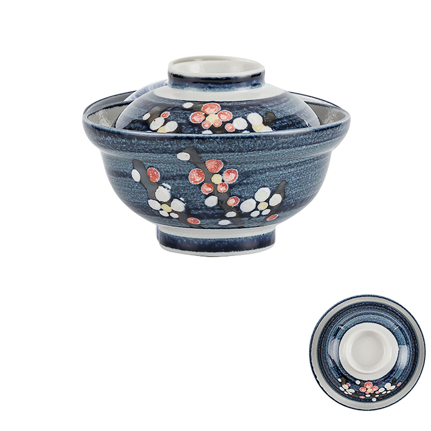 Bol en porcelaine Minoyaki avec couvercle