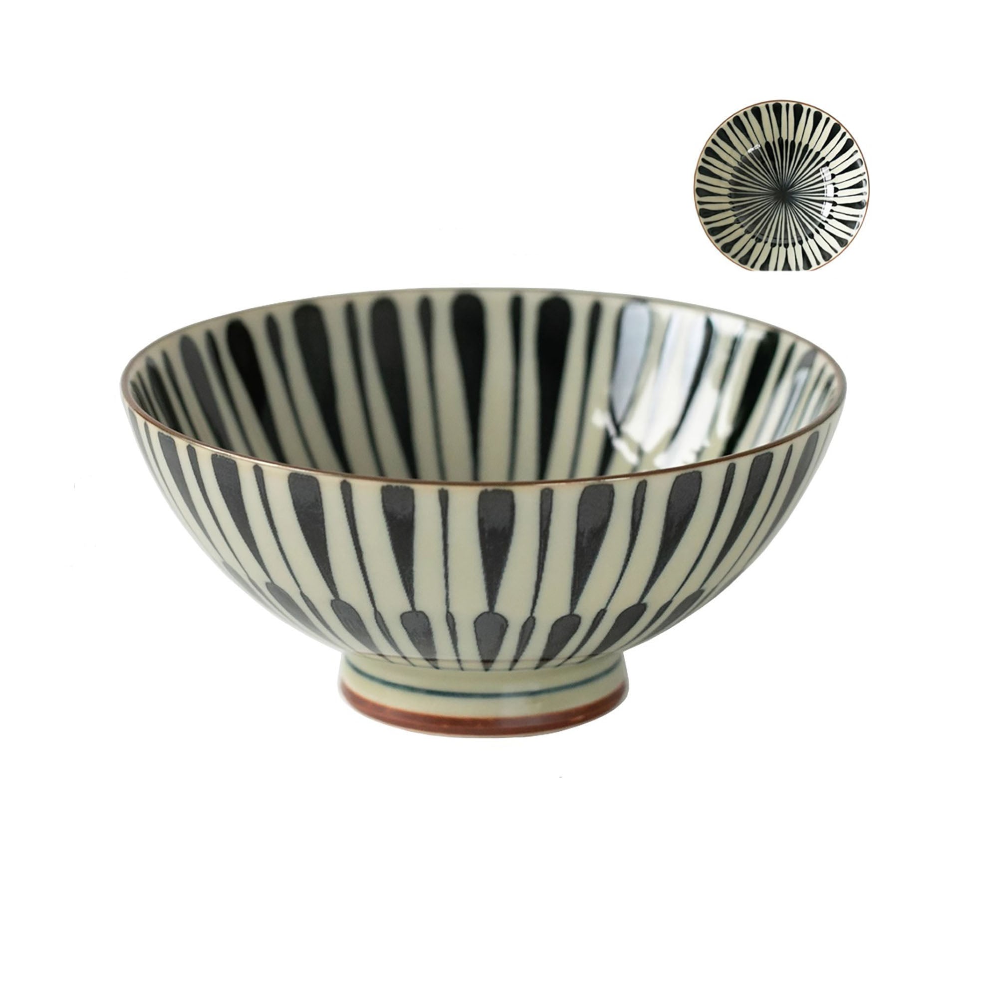 Bol en céramique Mino-yaki style rétro minimaliste