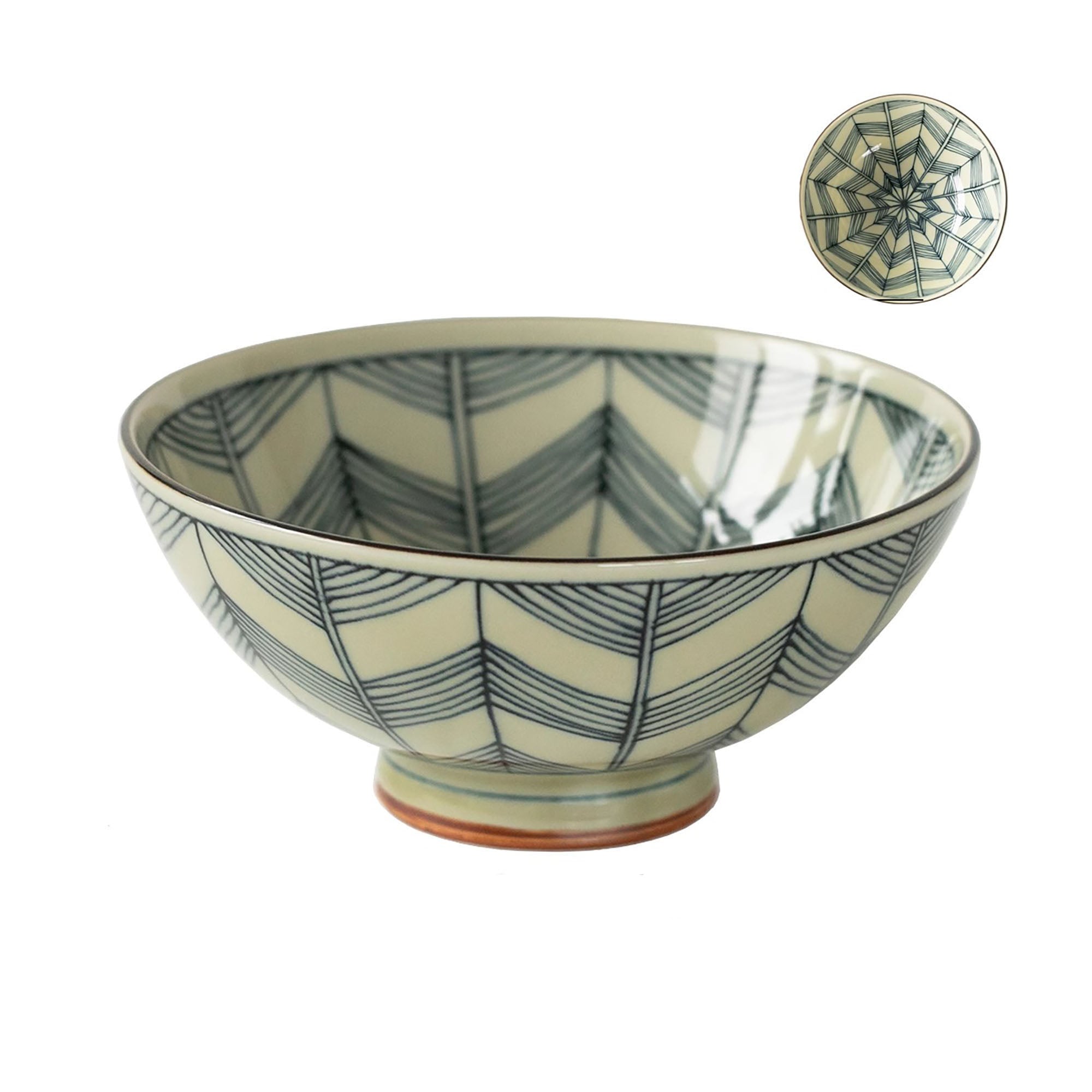Bol en céramique Mino-yaki style rétro minimaliste