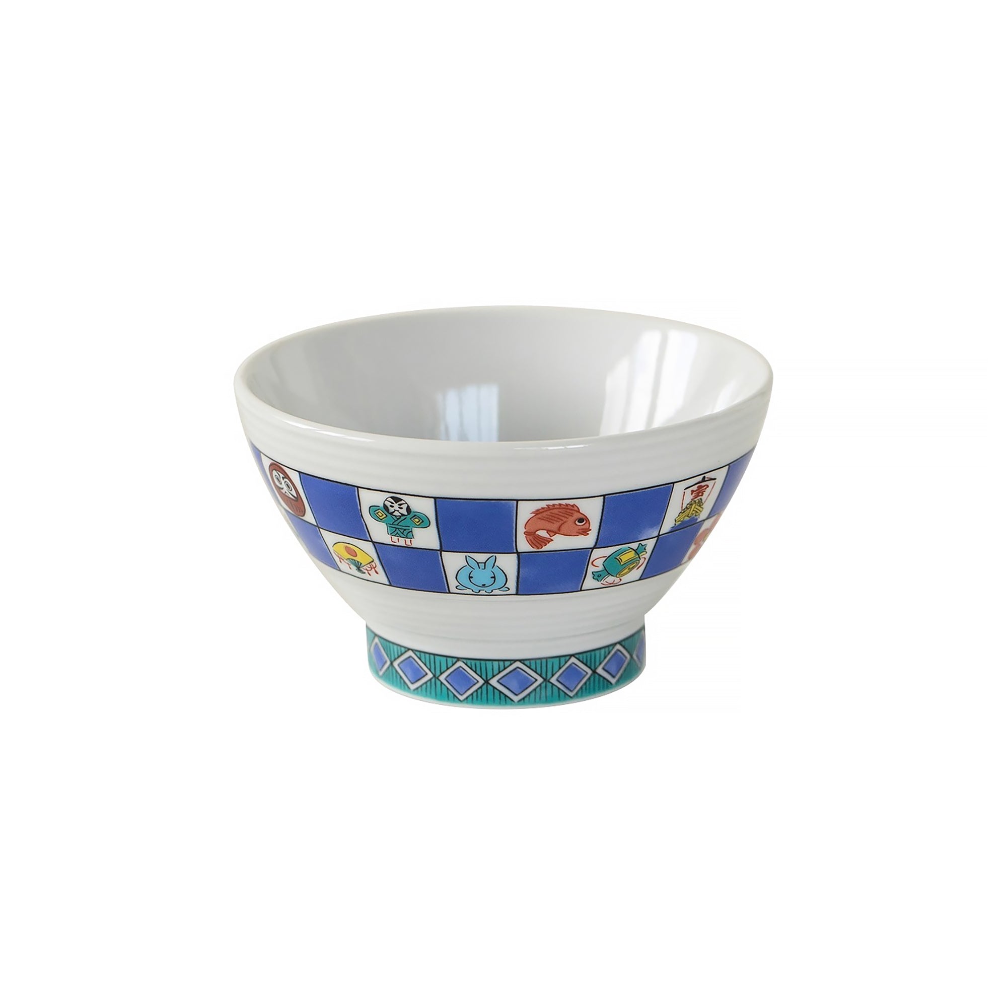 Bol Kutani-yaki motifs porte-bonheur