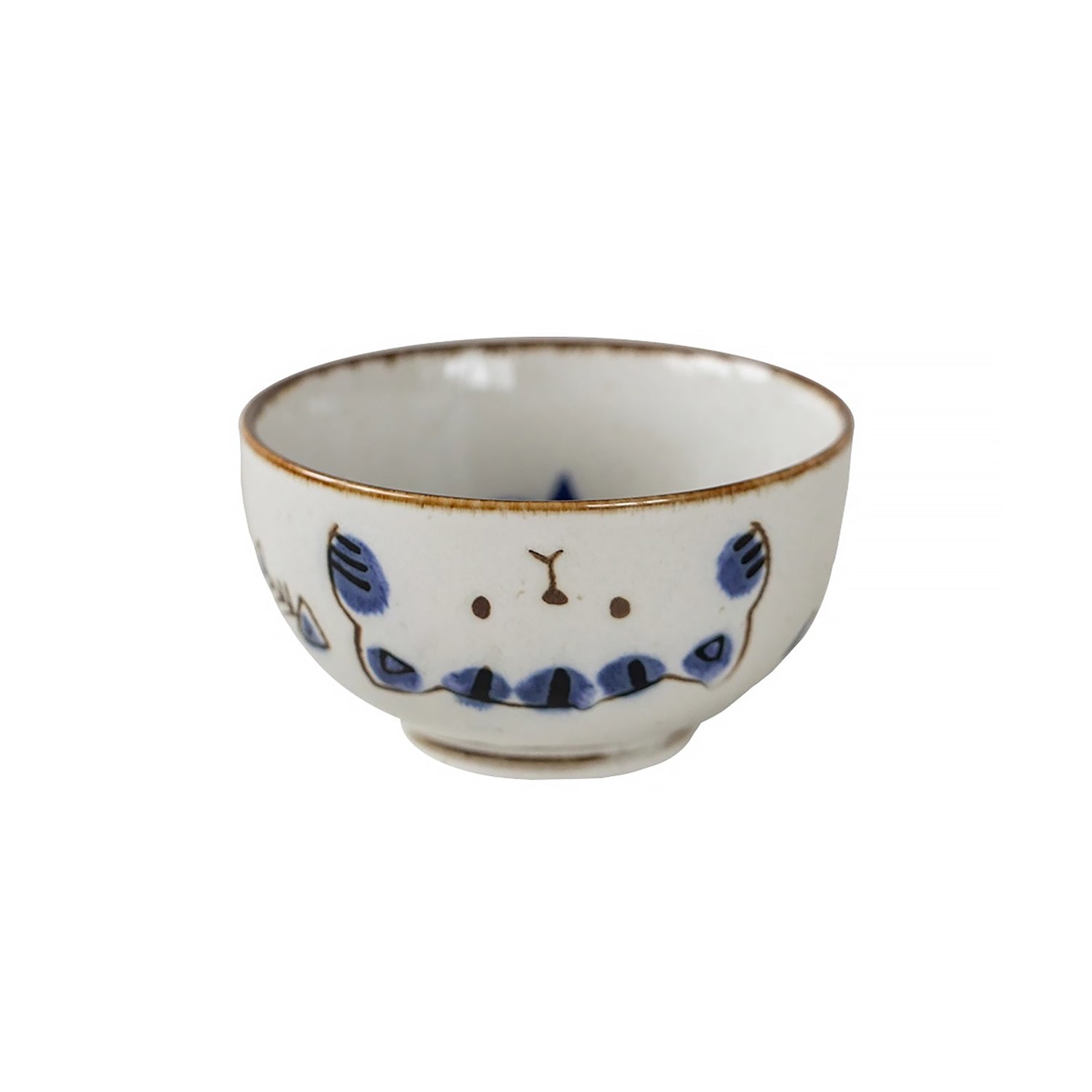 Vaisselle Mino-yaki avec mignon motif chat et lapin