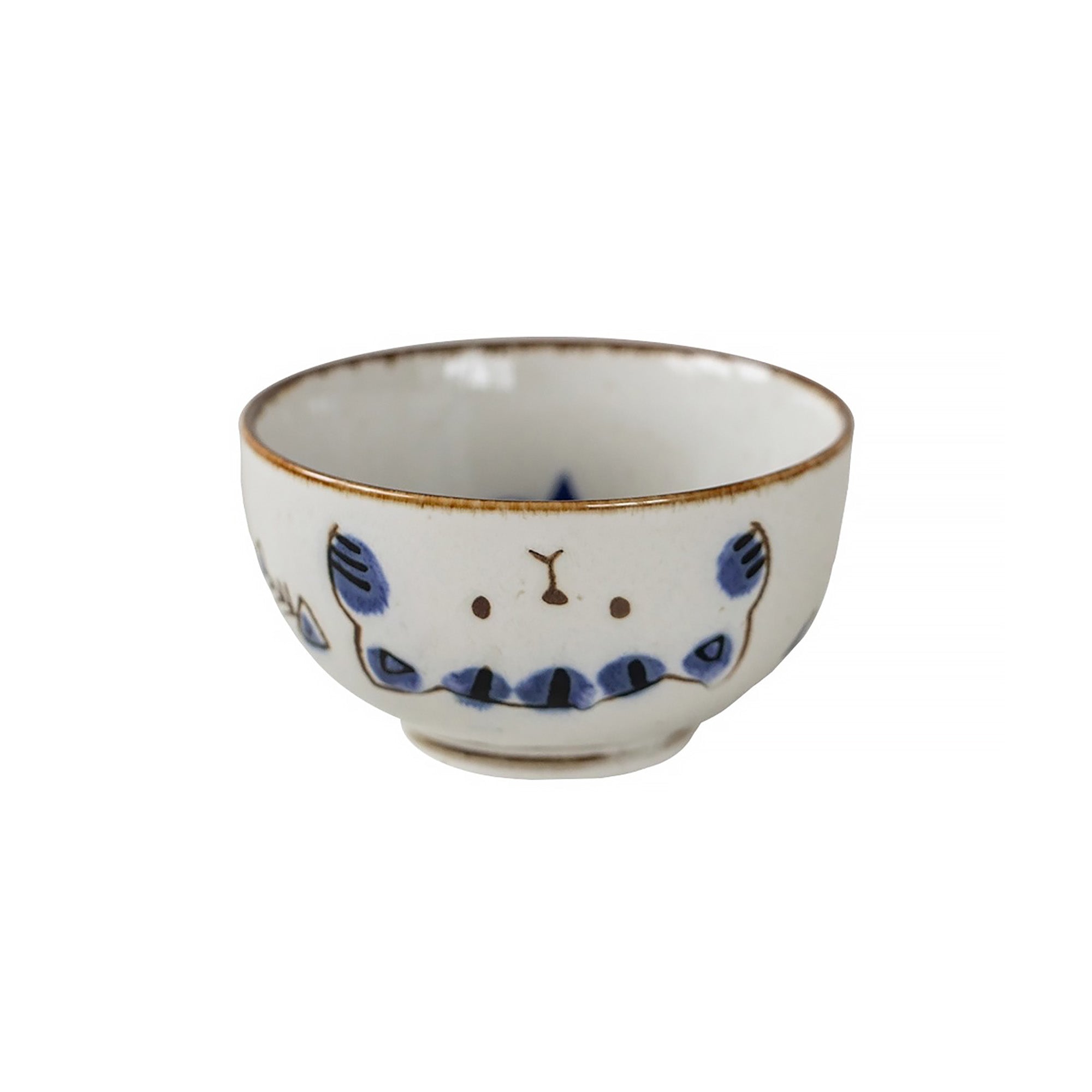 Vaisselle Mino-yaki avec mignon motif chat et lapin