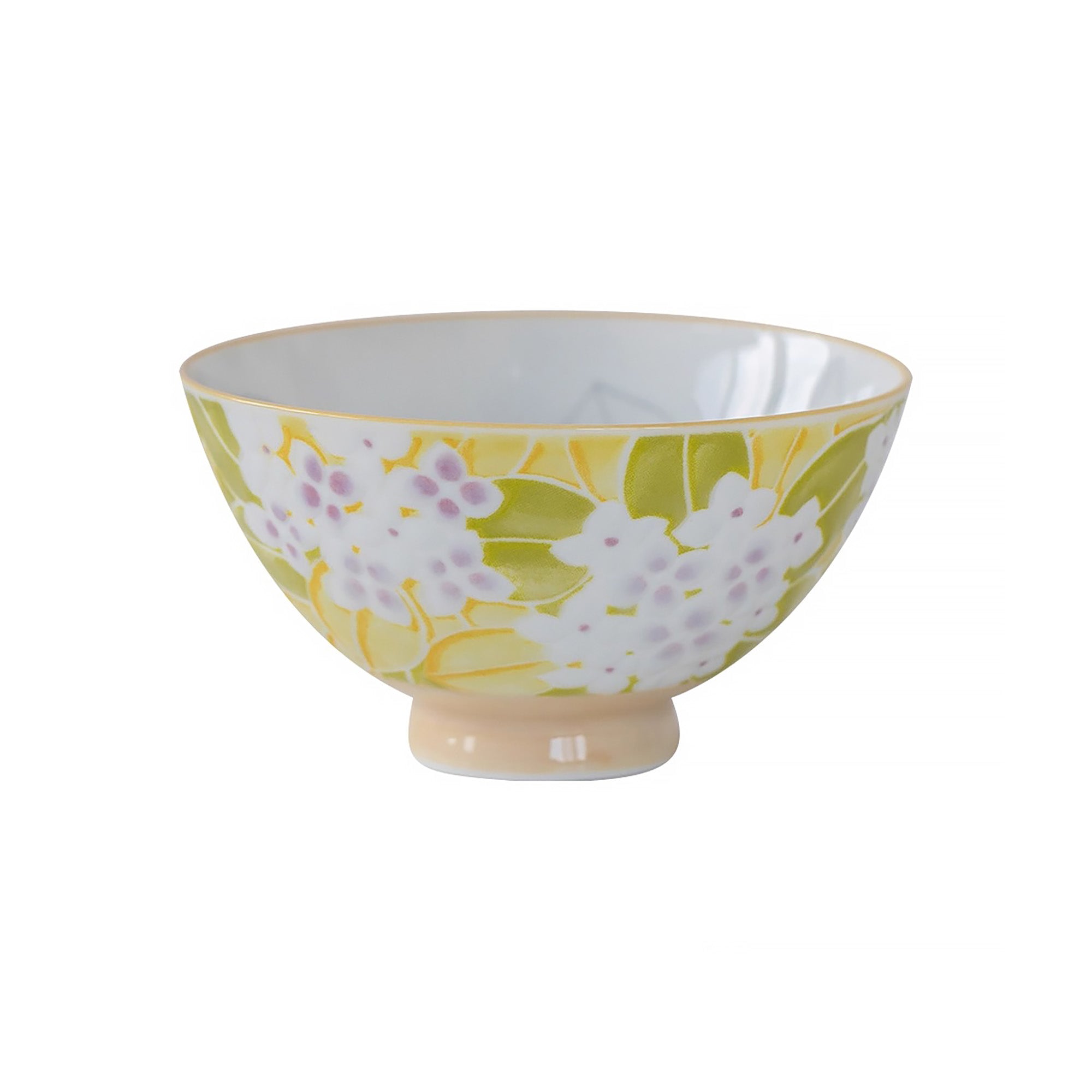 Bol Minoyaki avec motif lapin ou hortensia